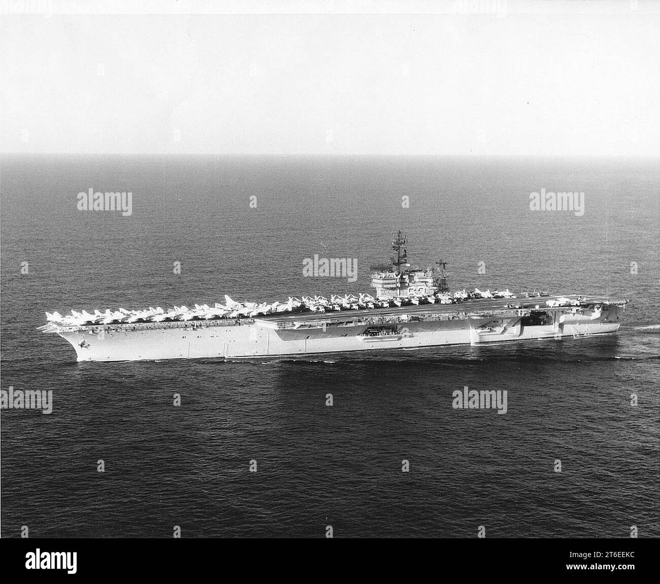 USS Kitty Hawk 1975 Stock Photo