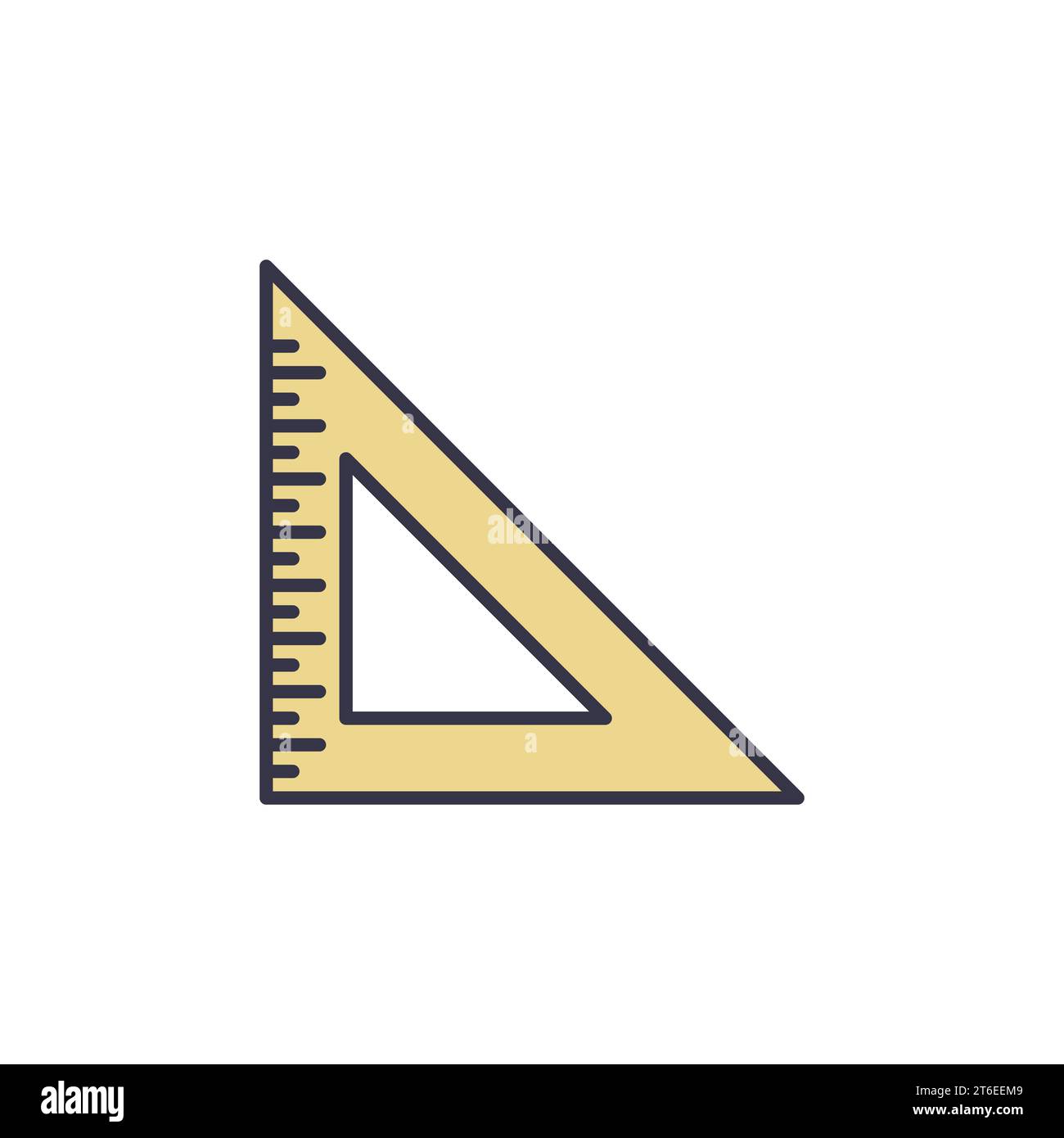 Triangle ruler icon logo Stock Vector Images - Alamy