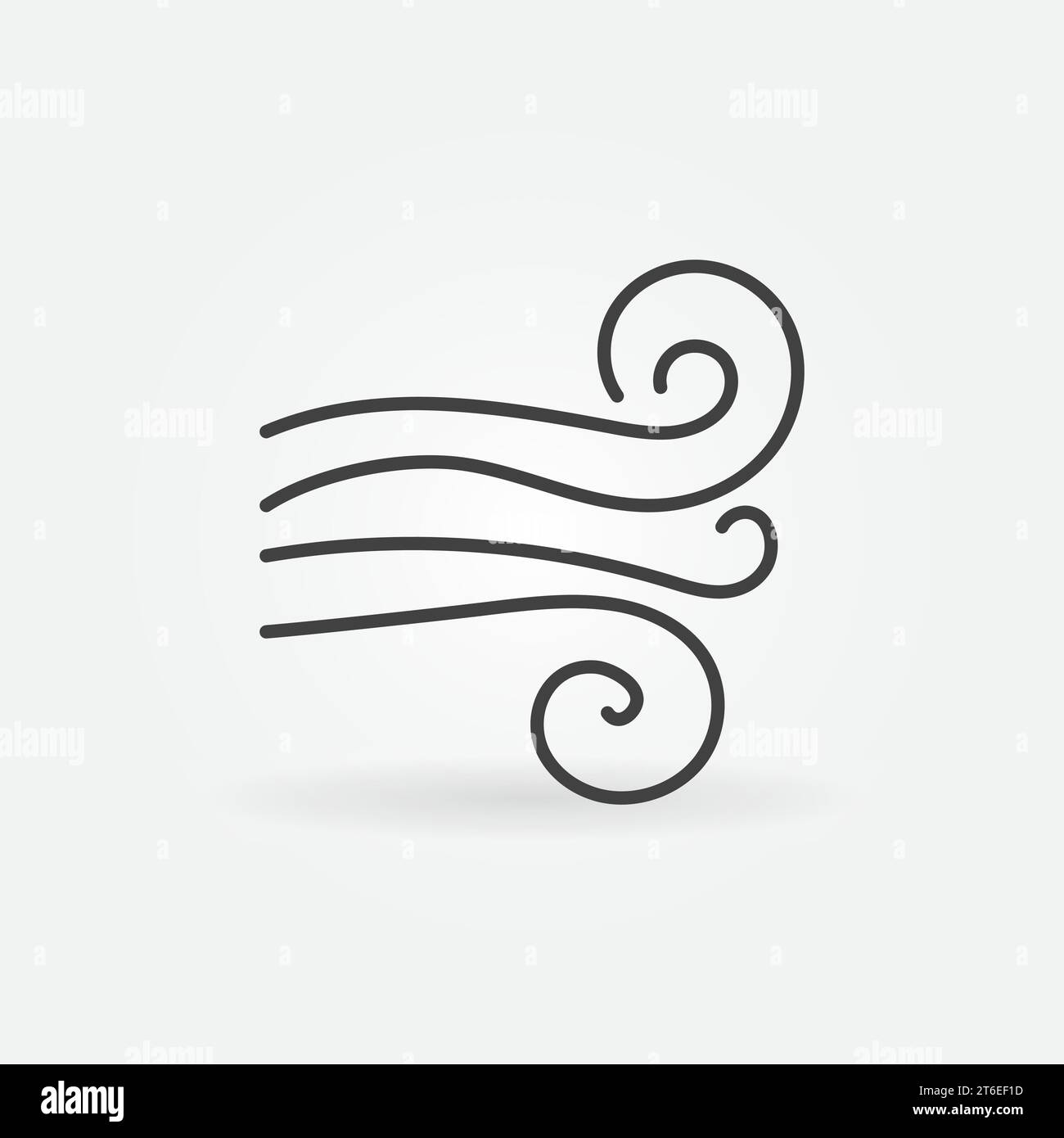 Hand Drawn Wind Flows vector thin line concept icon or design element ...