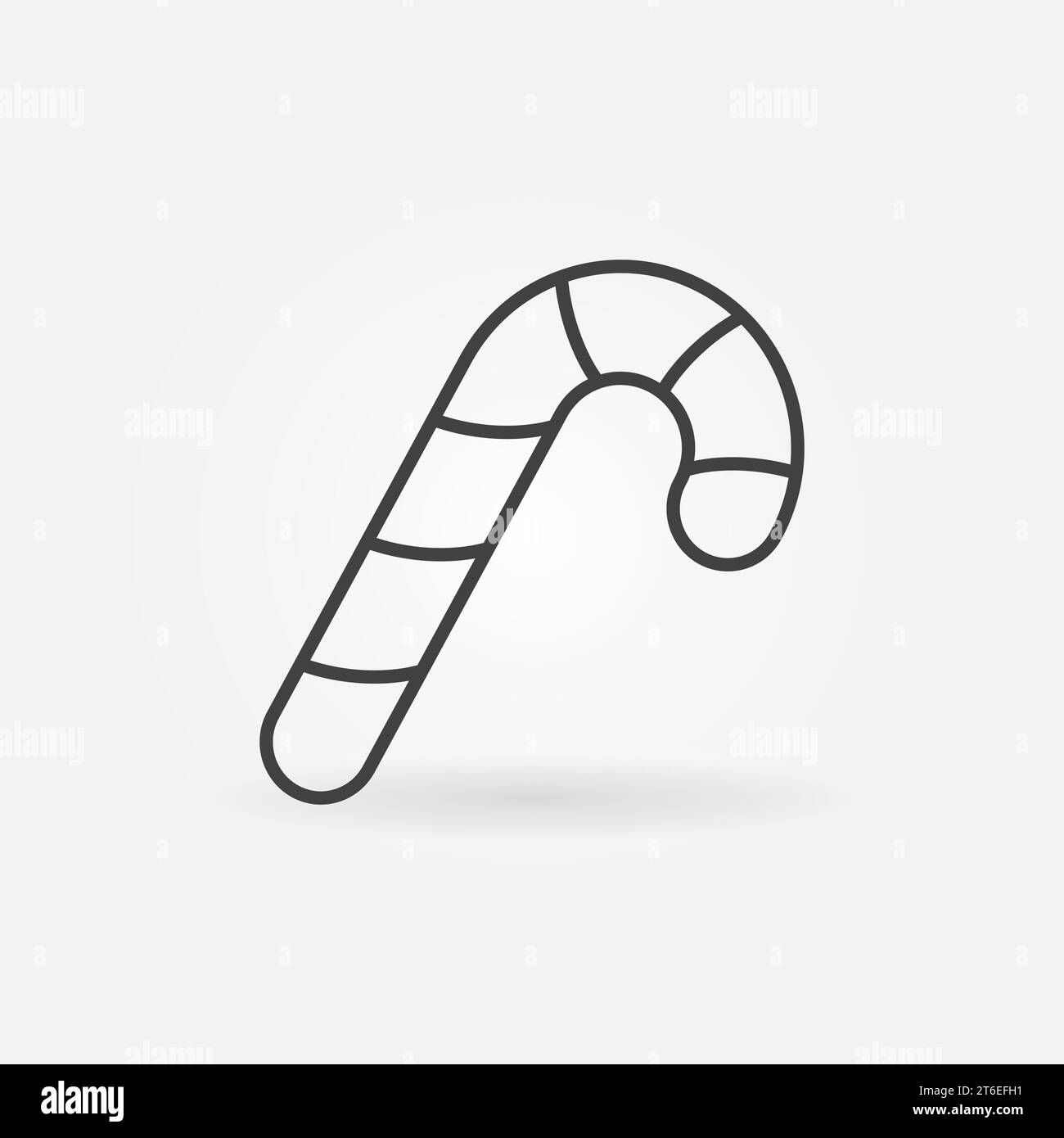 Christmas Candy Cane vector concept icon or sign in outline style Stock ...
