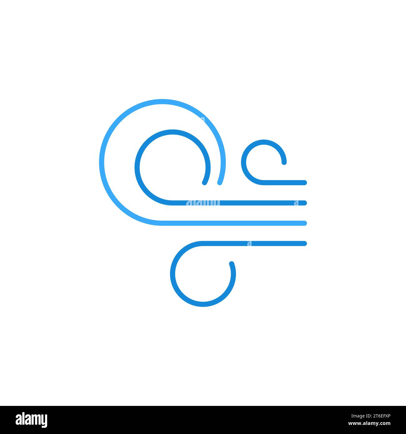 Wind Flows vector concept blue modern icon or sign in outline style ...