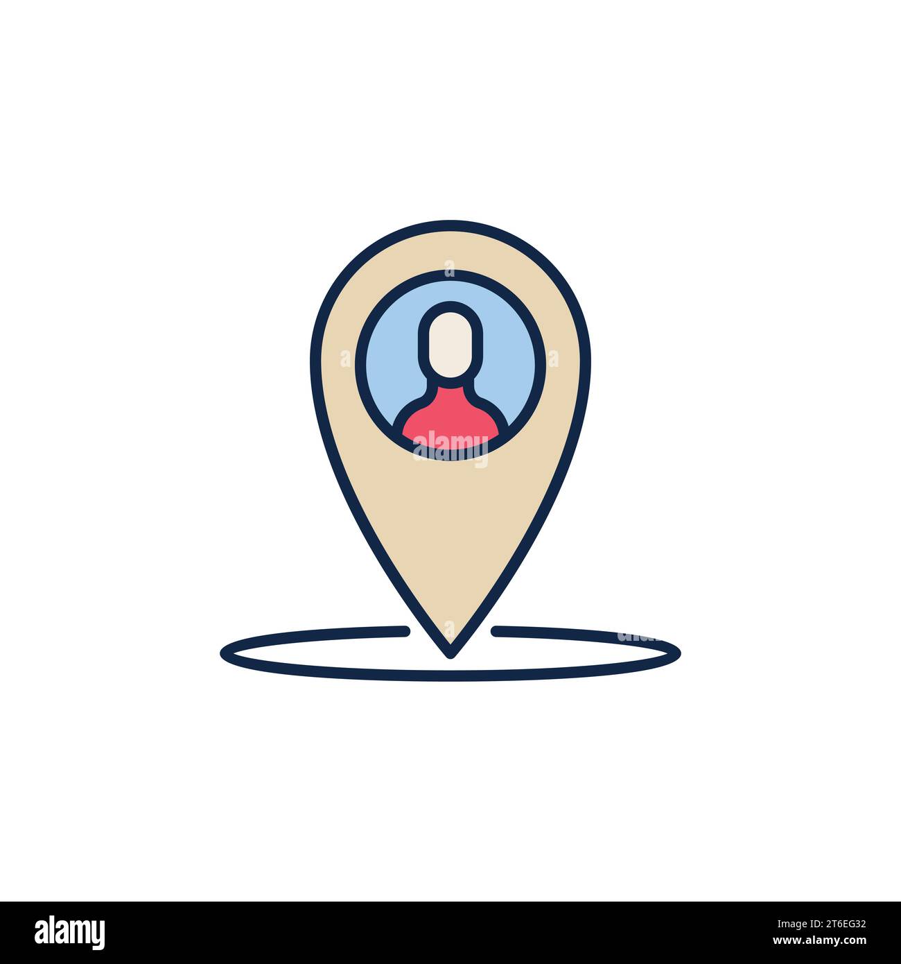 People Location vector Pointer concept colored icon or design element Stock Vector