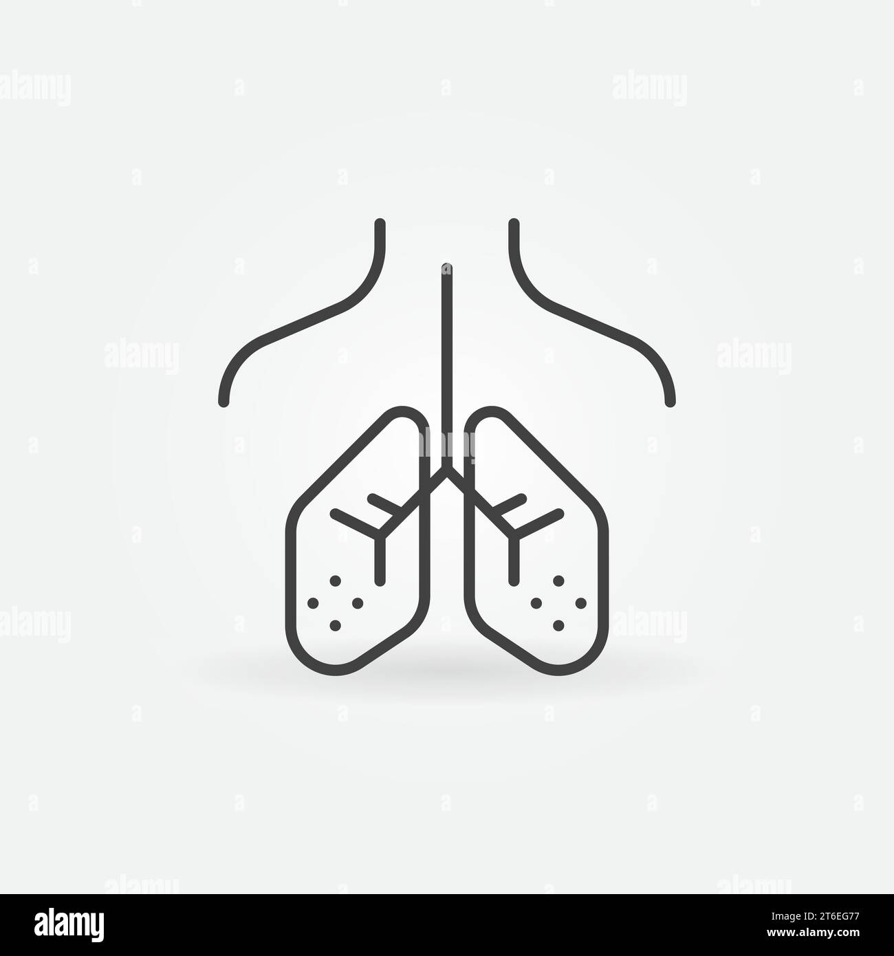 Lung vector thin line concept icon or design element Stock Vector Image ...