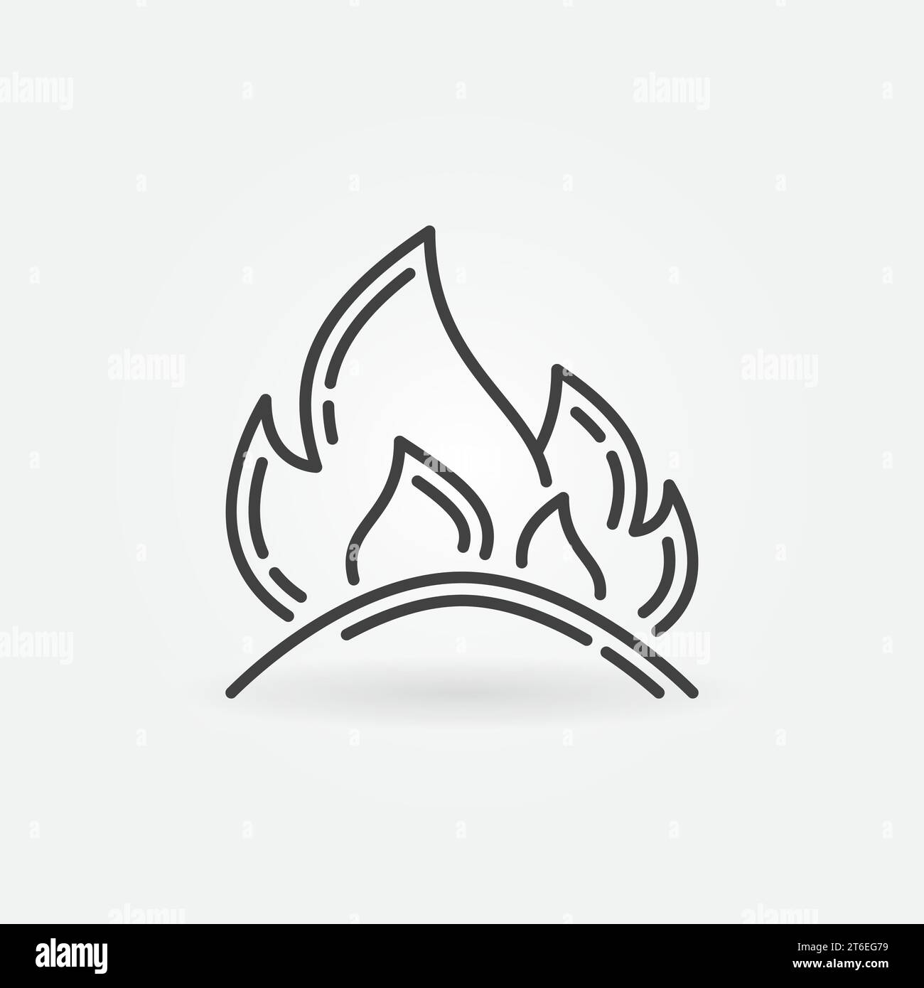 Fire vector Flame concept icon or symbol in thin line style Stock ...
