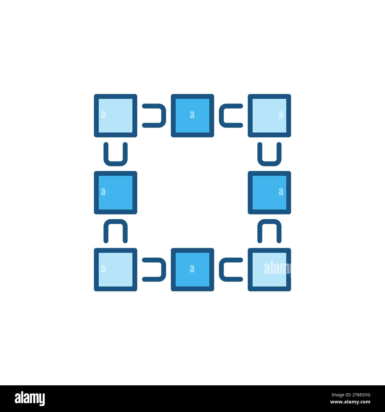 Block and Chain vector Block-chain concept colored icon or logo element ...