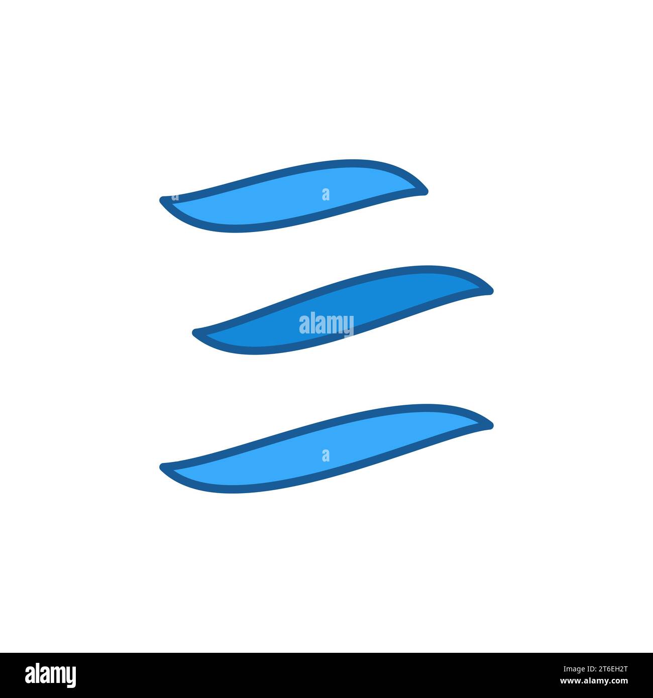 Wind Waves abstract vector concept blue icon or design element Stock ...