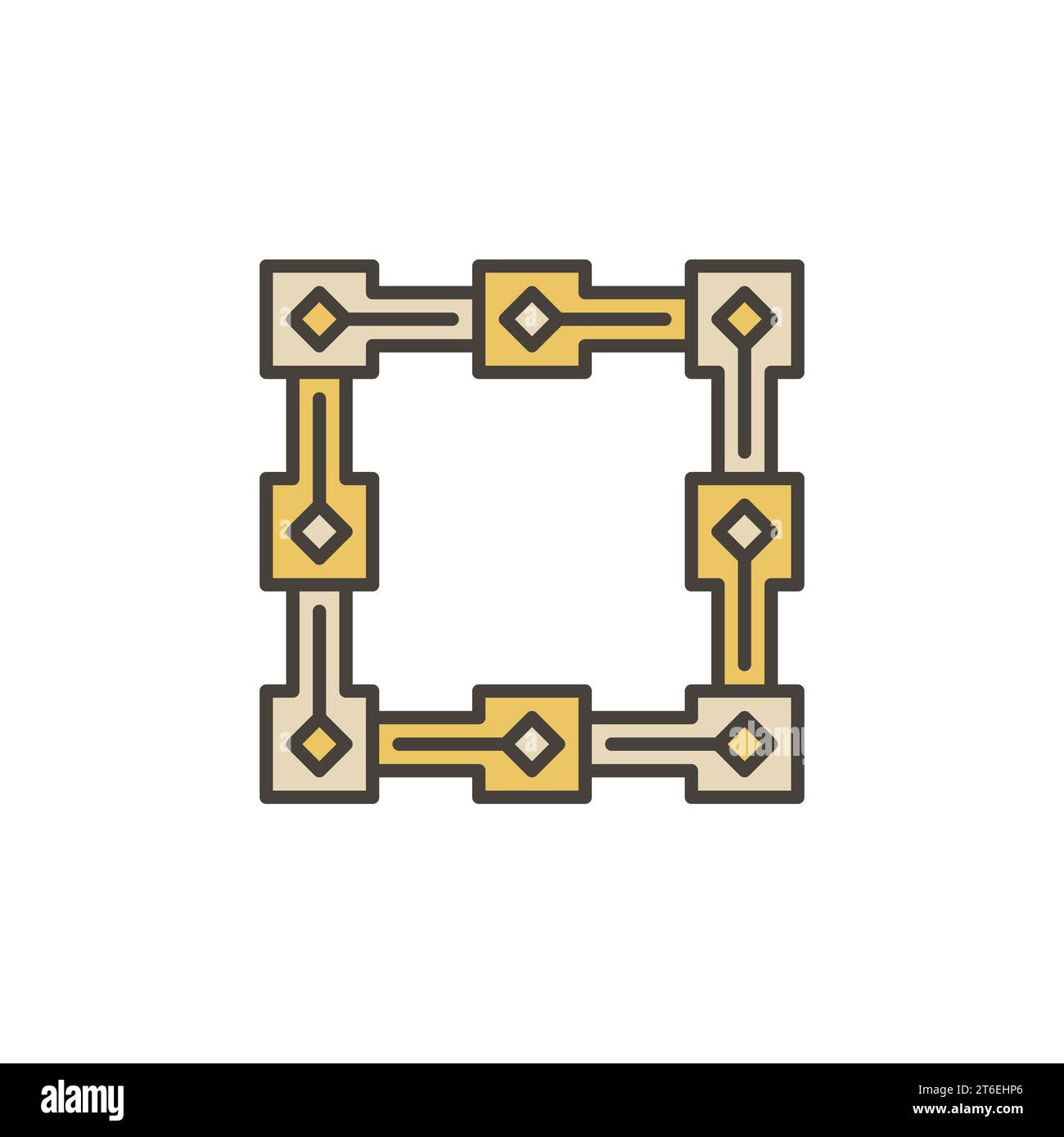 Vector Blockchain Technology concept colored icon or design element Stock Vector