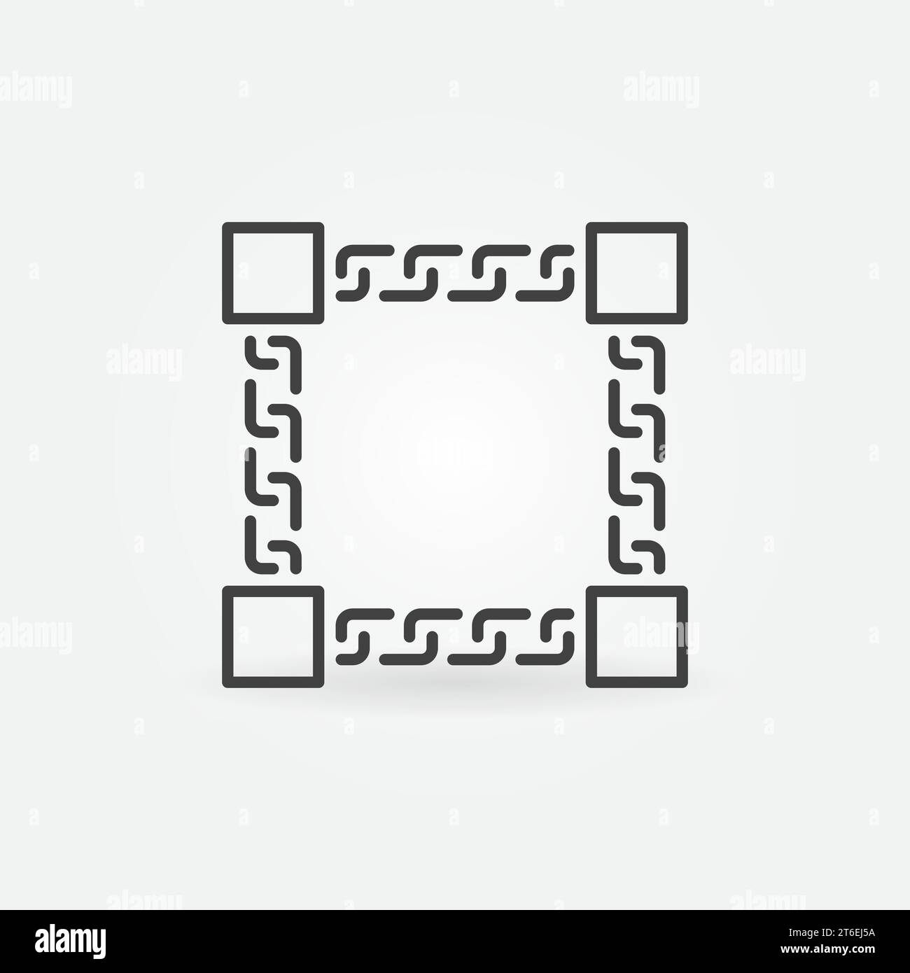 Block Chain vector concept icon or sign in outline style Stock Vector ...