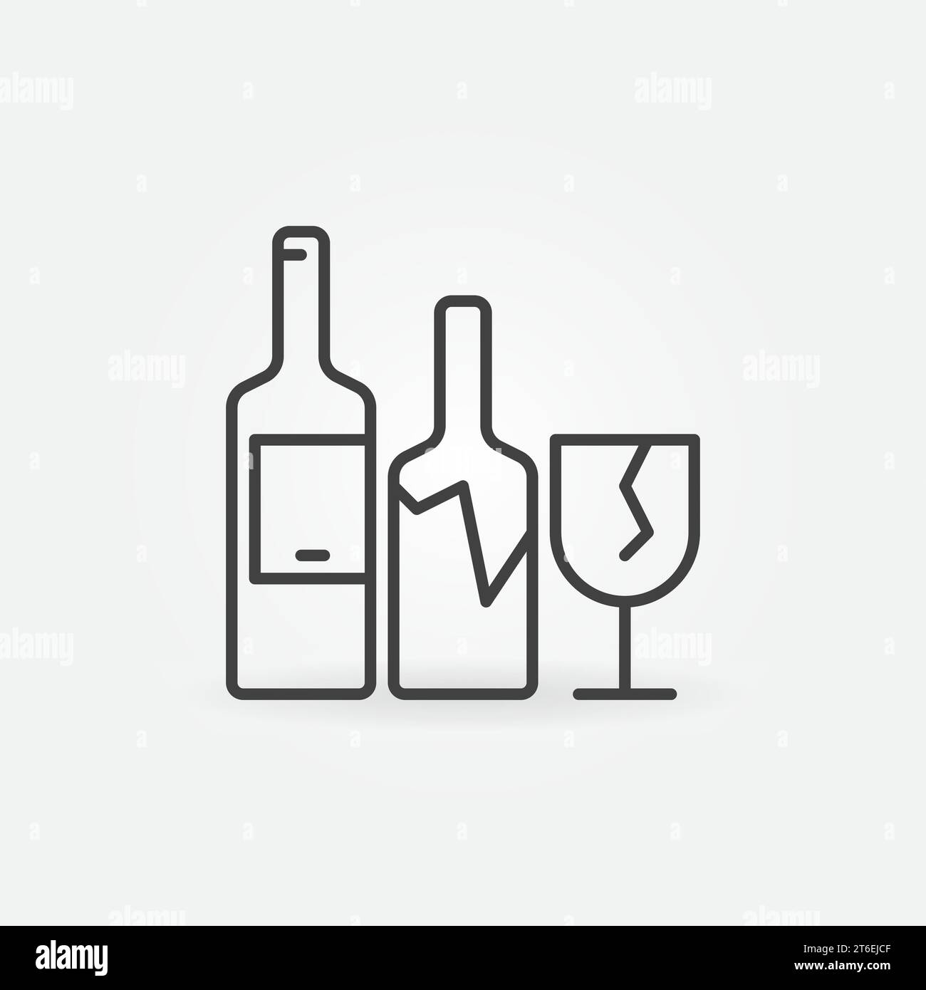 Glass Bottles Recycling vector thin line concept icon or design element Stock Vector