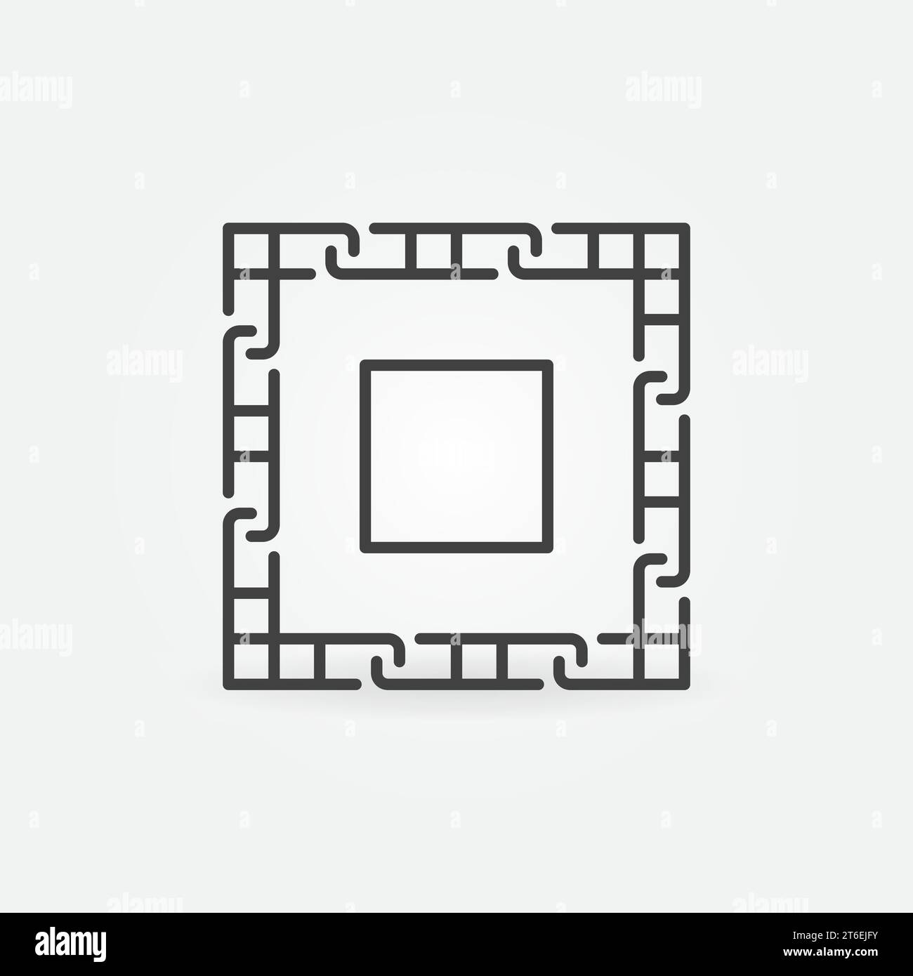 Blockchain Technology vector concept modern icon or symbol in thin line ...