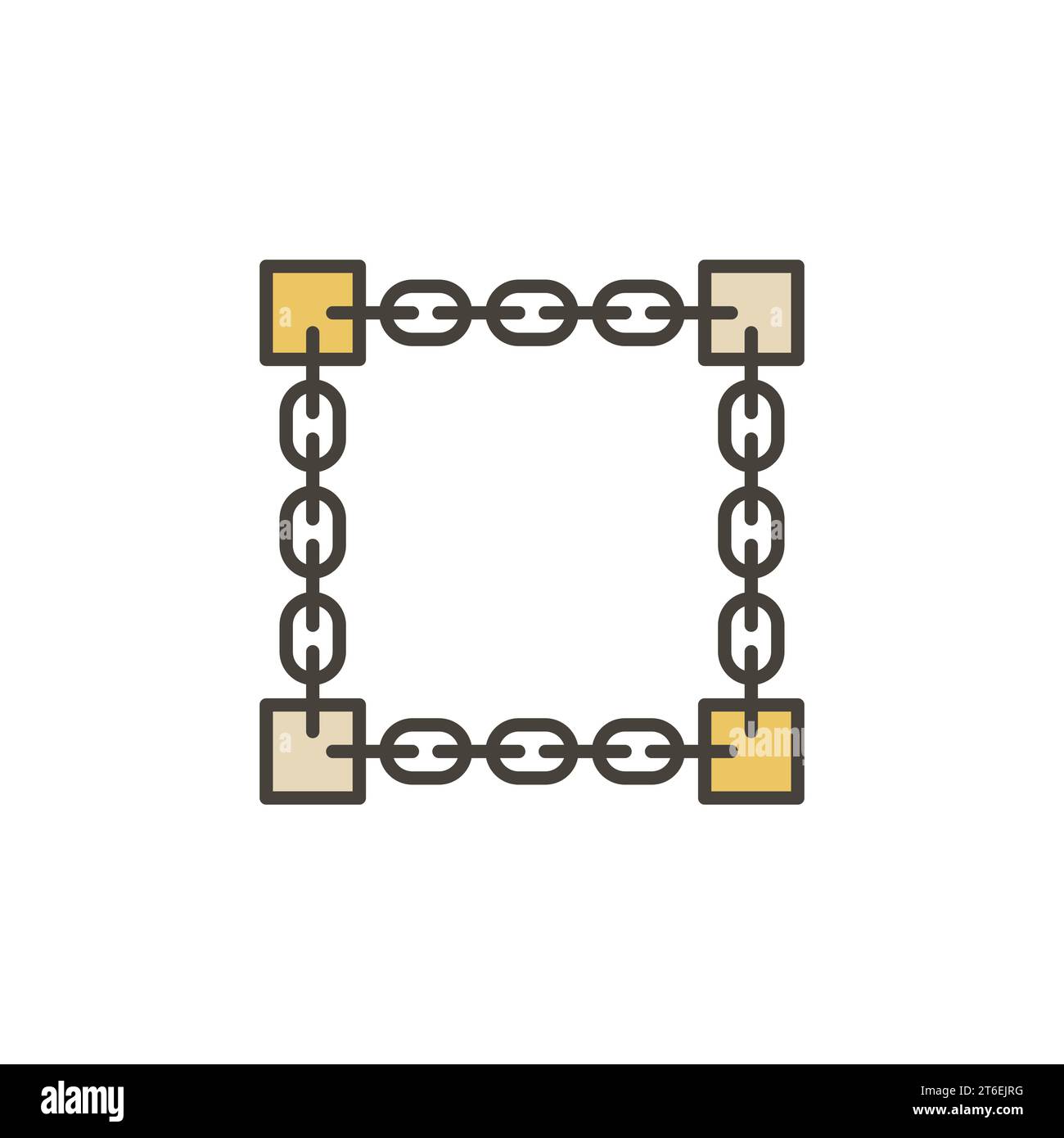 Blockchain concept colored icon - vector Block Chain Technology creative sign Stock Vector