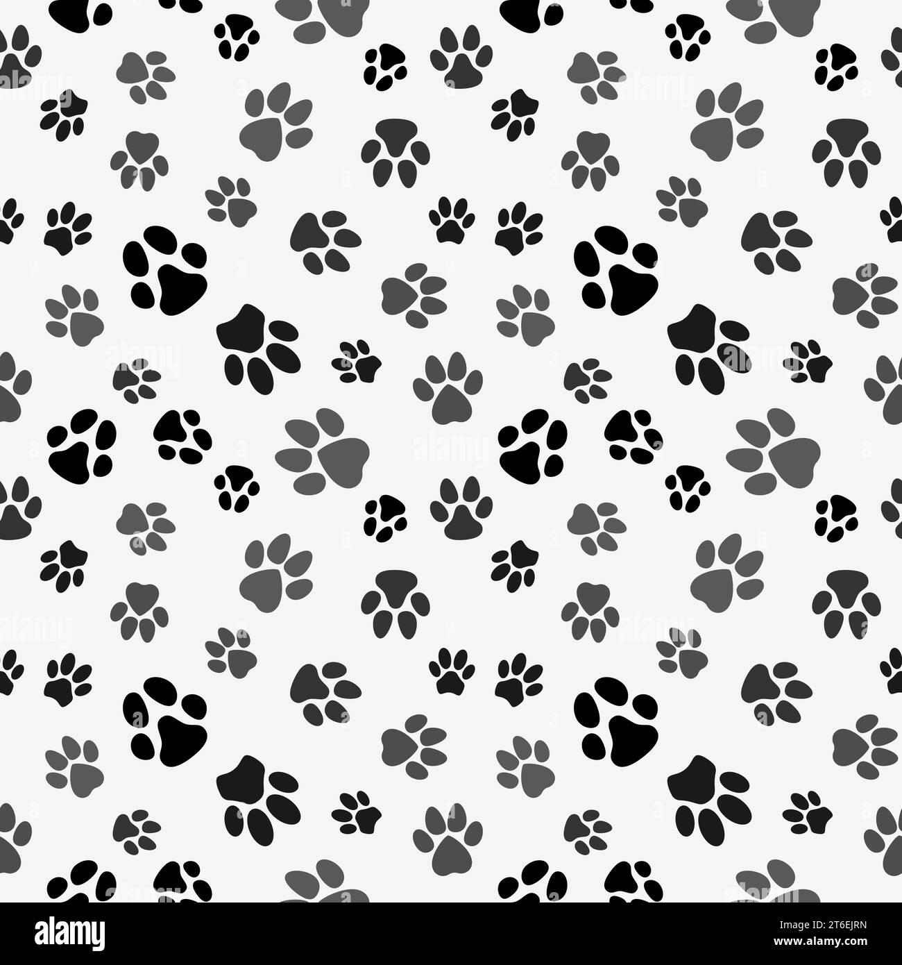 Paw Print Vector creative Backround - Animal Footprints Seamless Pattern Stock Vector