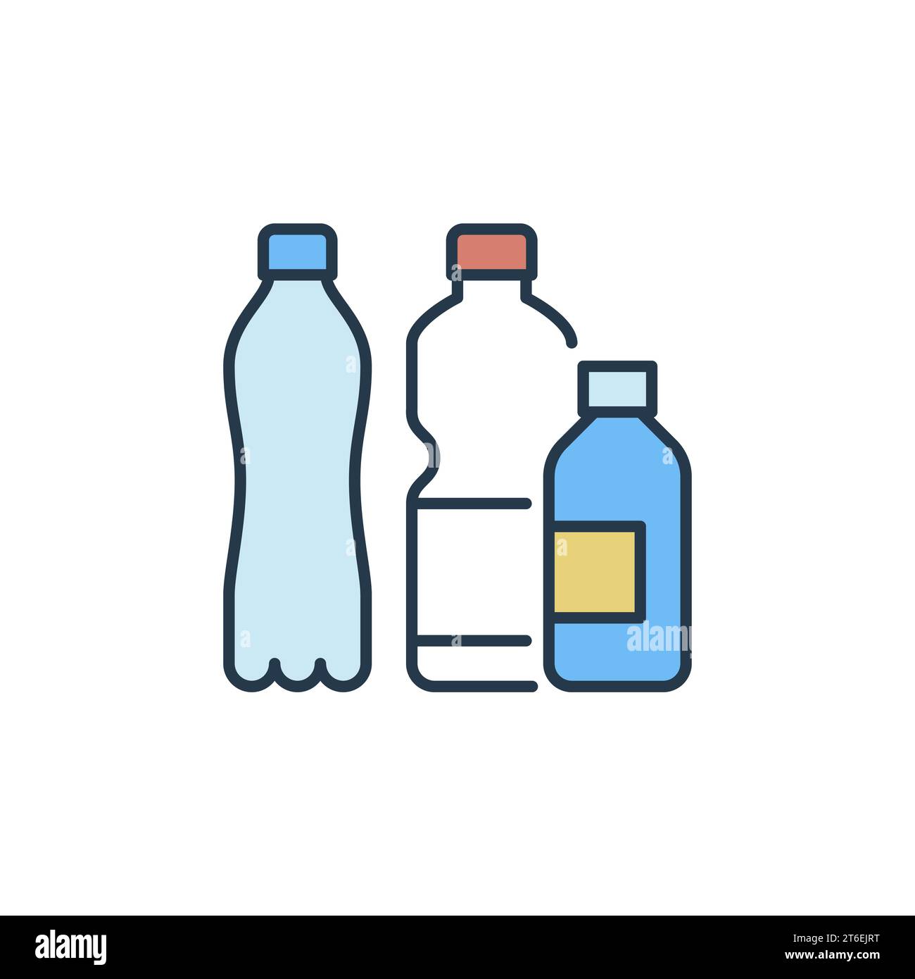 Plastic Bottles Recycling vector concept colored icon or design element