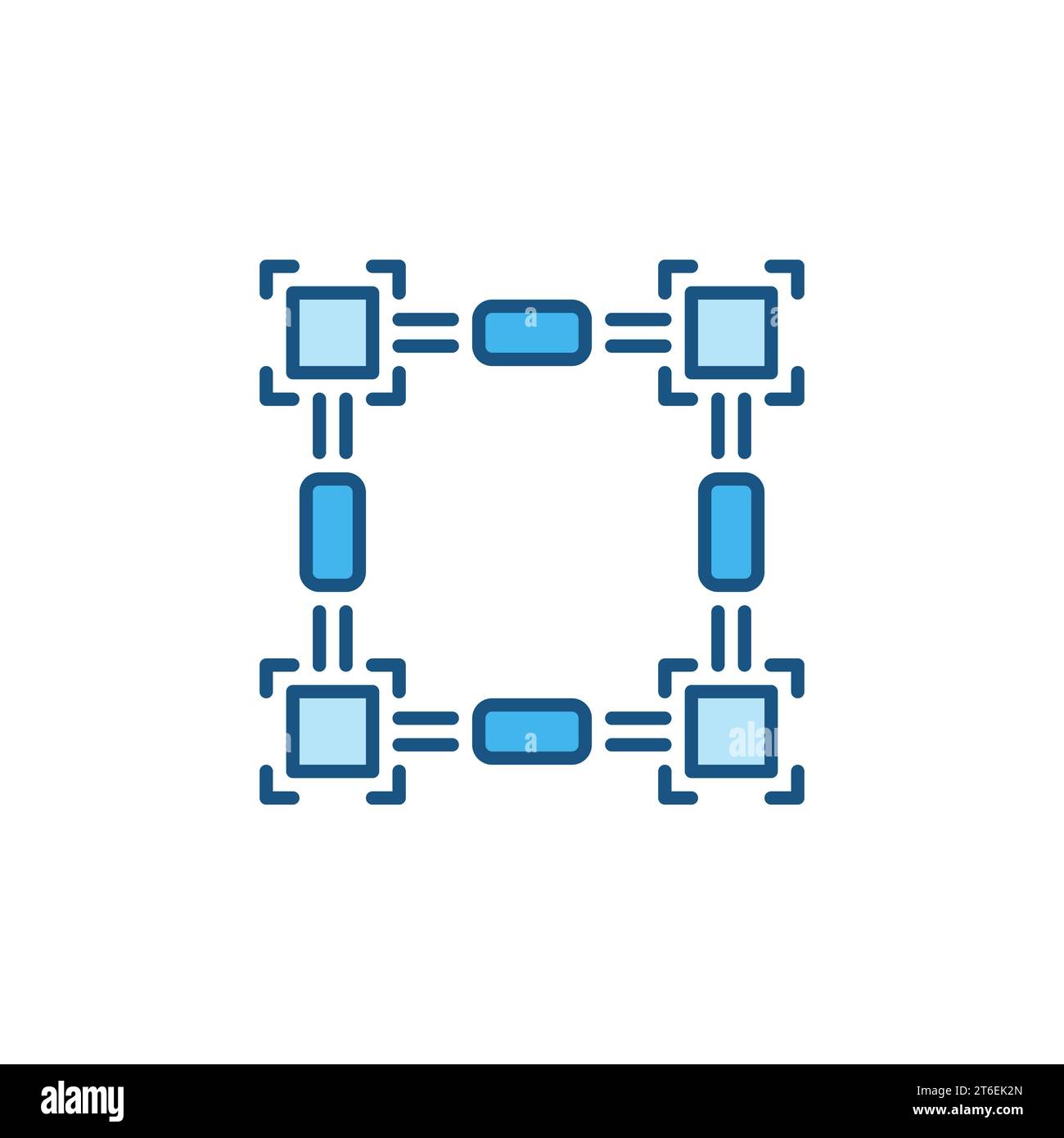 Vector Blockchain Technology concept colored modern icon or logo element Stock Vector