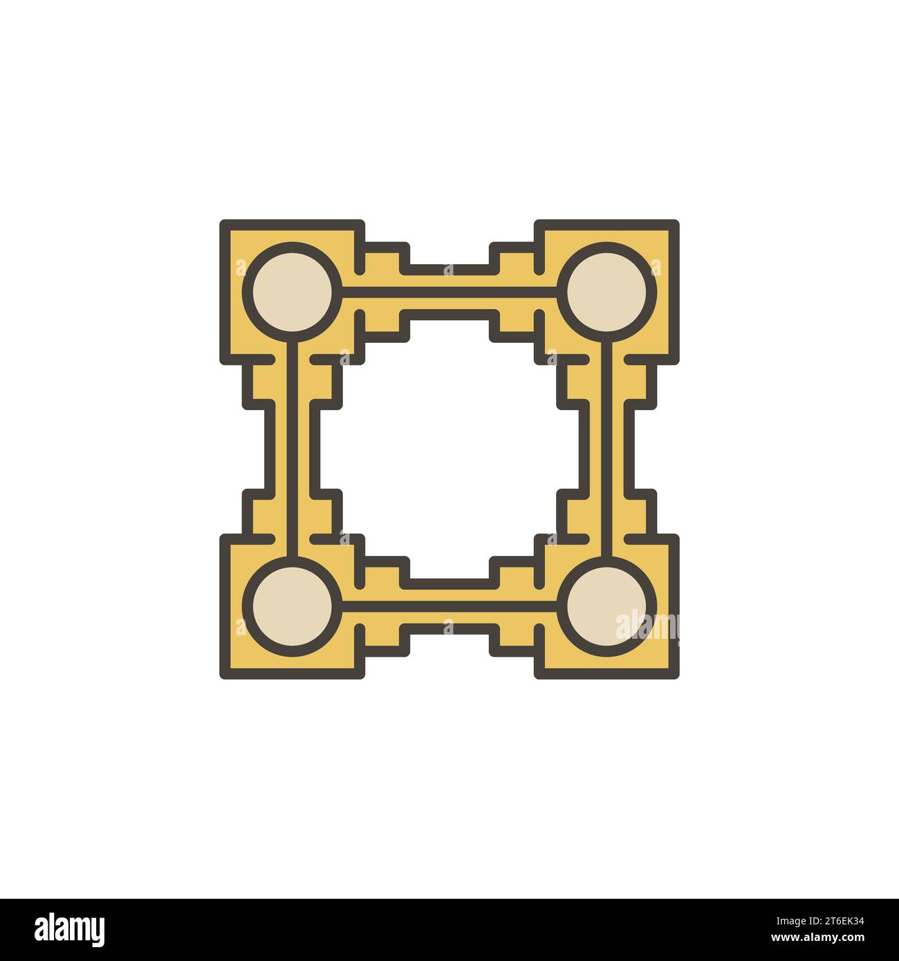 Blockchain vector concept colored modern icon or logo element Stock Vector