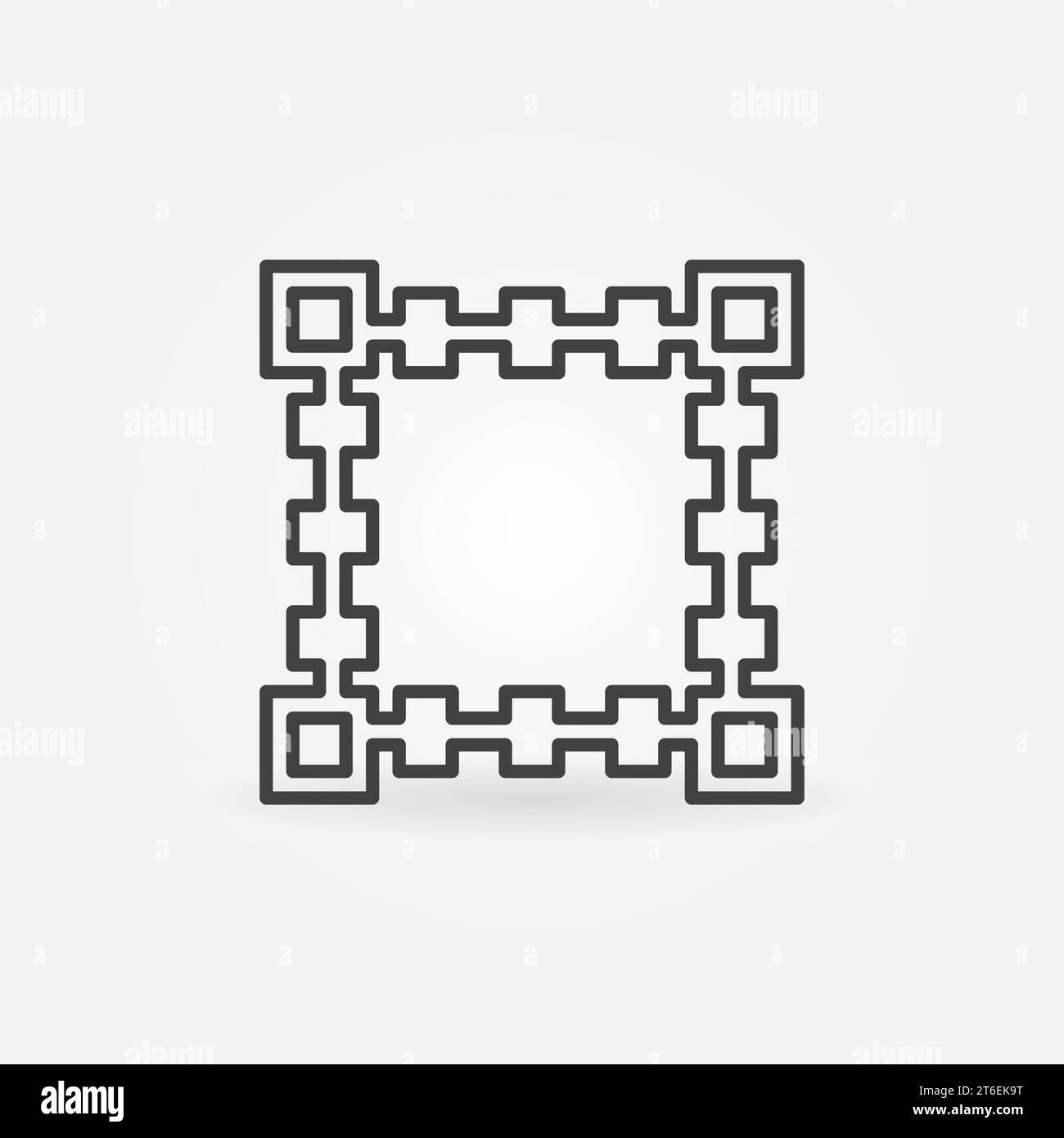 Blockchain Technology vector thin line concept minimal icon or design ...