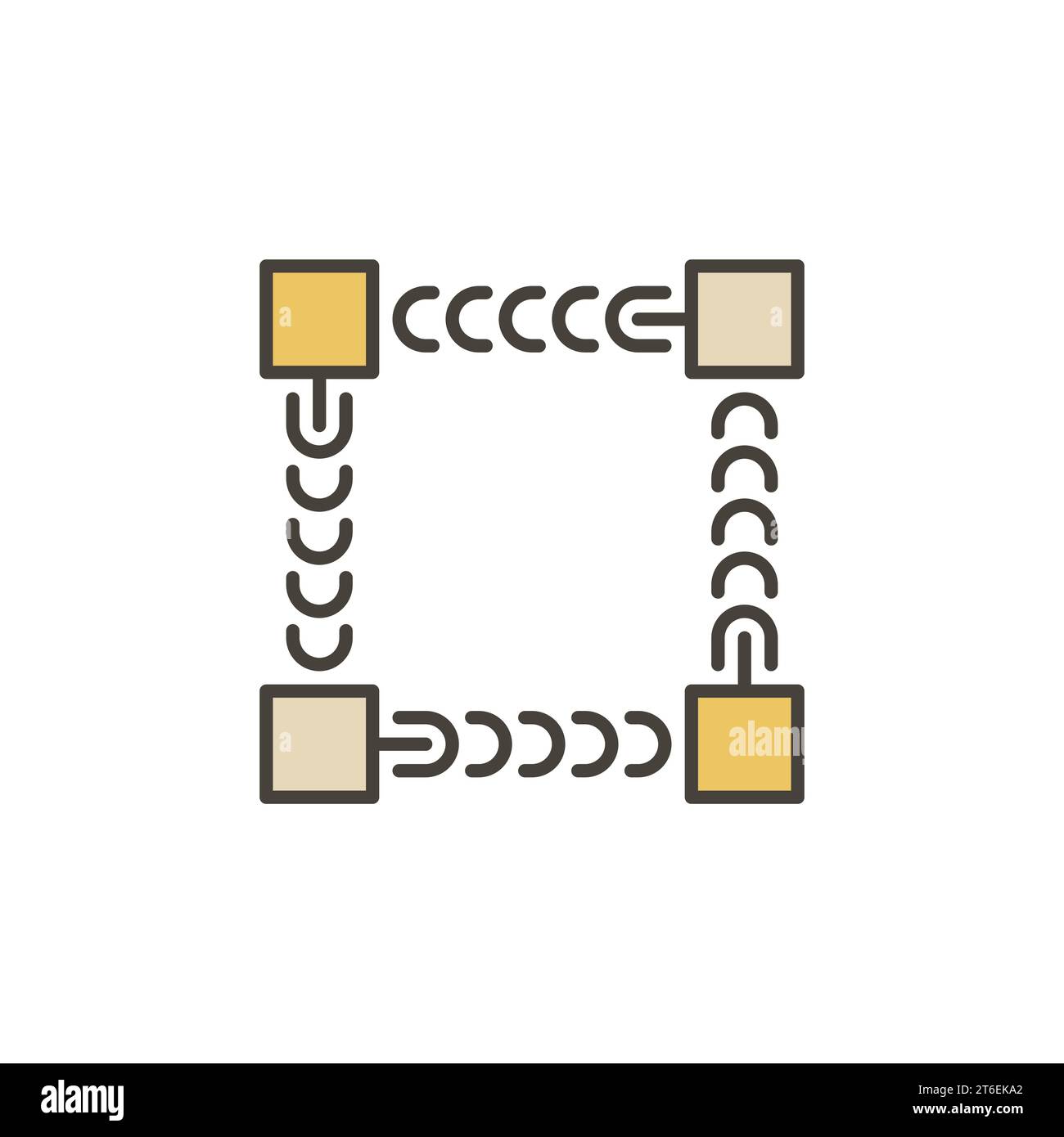 Blockchain vector concept colored modern icon or logo element Stock Vector