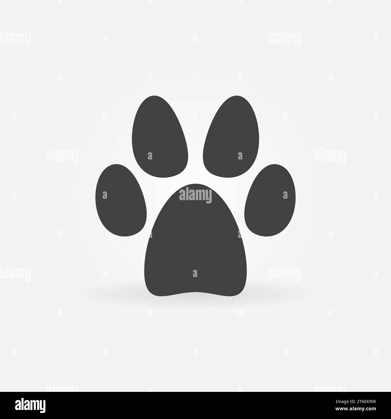 Puppy Foot Print icon. Animal Paw Mark vector concept minimal design