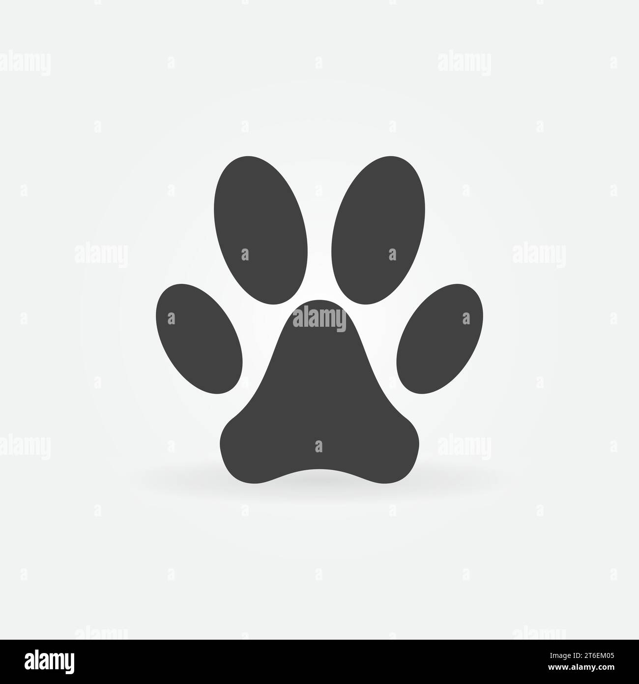 Pet Paw Foot Mark vector concept icon or symbol Stock Vector Image