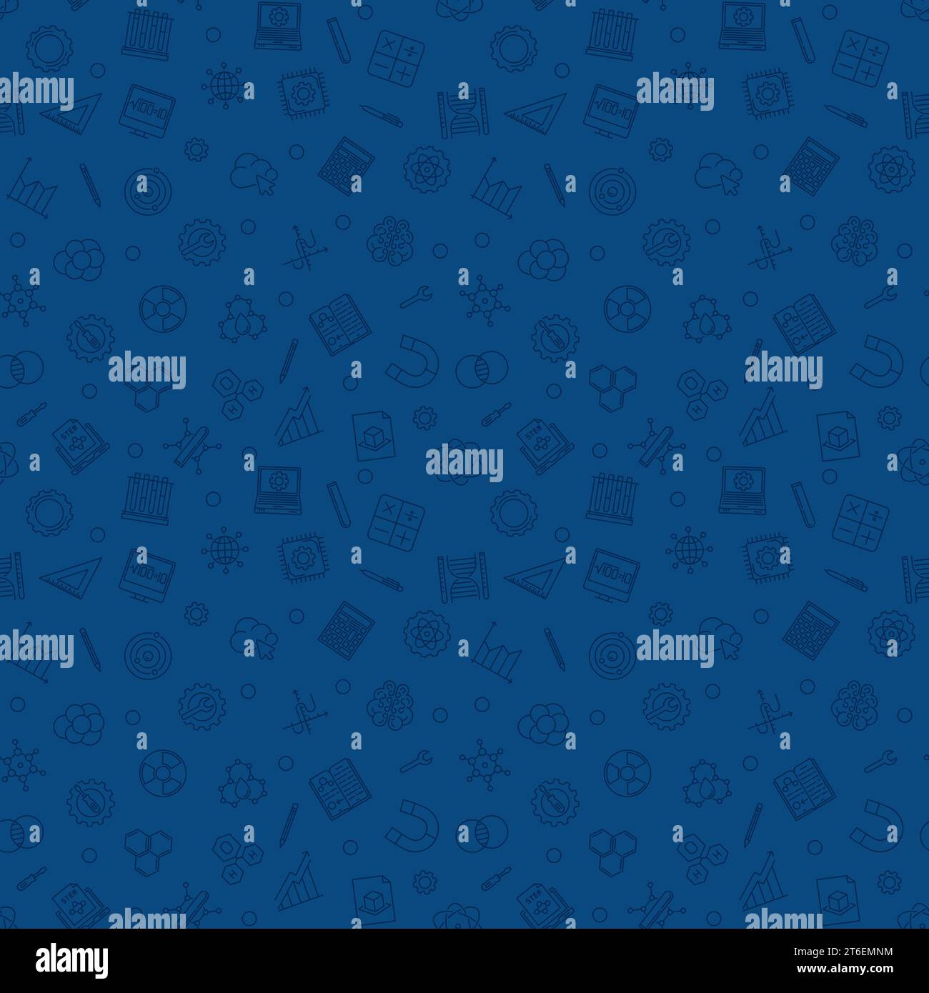STEM - Science, Technology, Engineering and Math vector concept blue ...