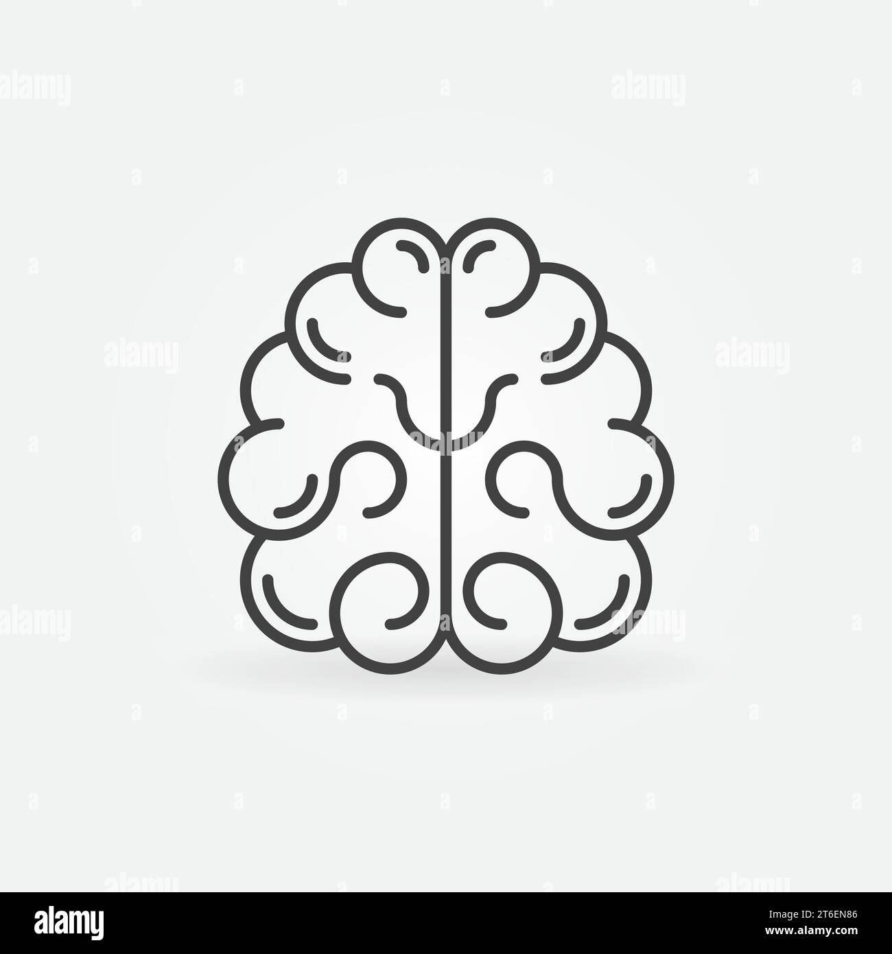 Human Brain outline icon - Vector symapses concept line symbol Stock ...