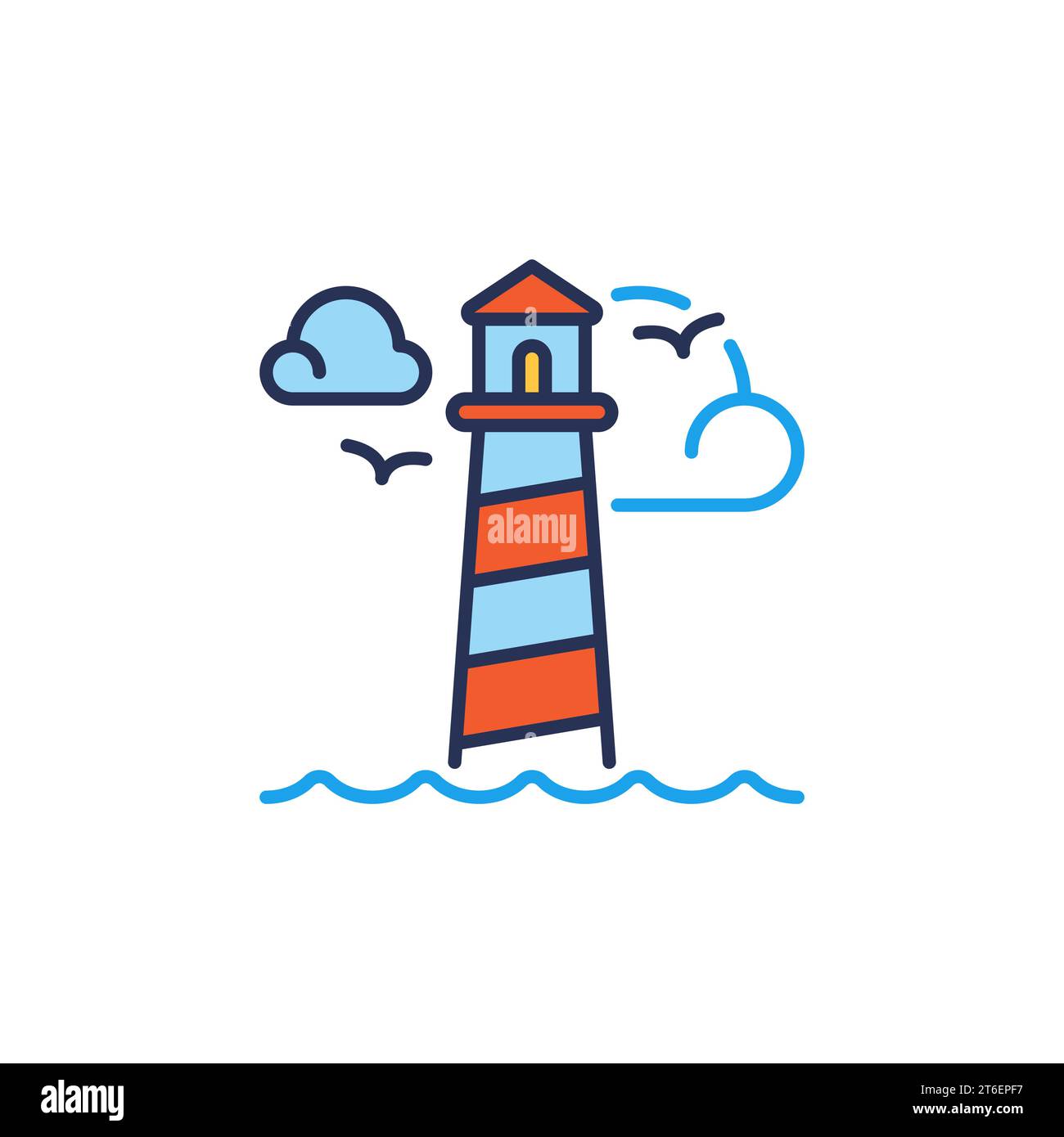 Lighthouse and clouds Stock Vector Images - Alamy