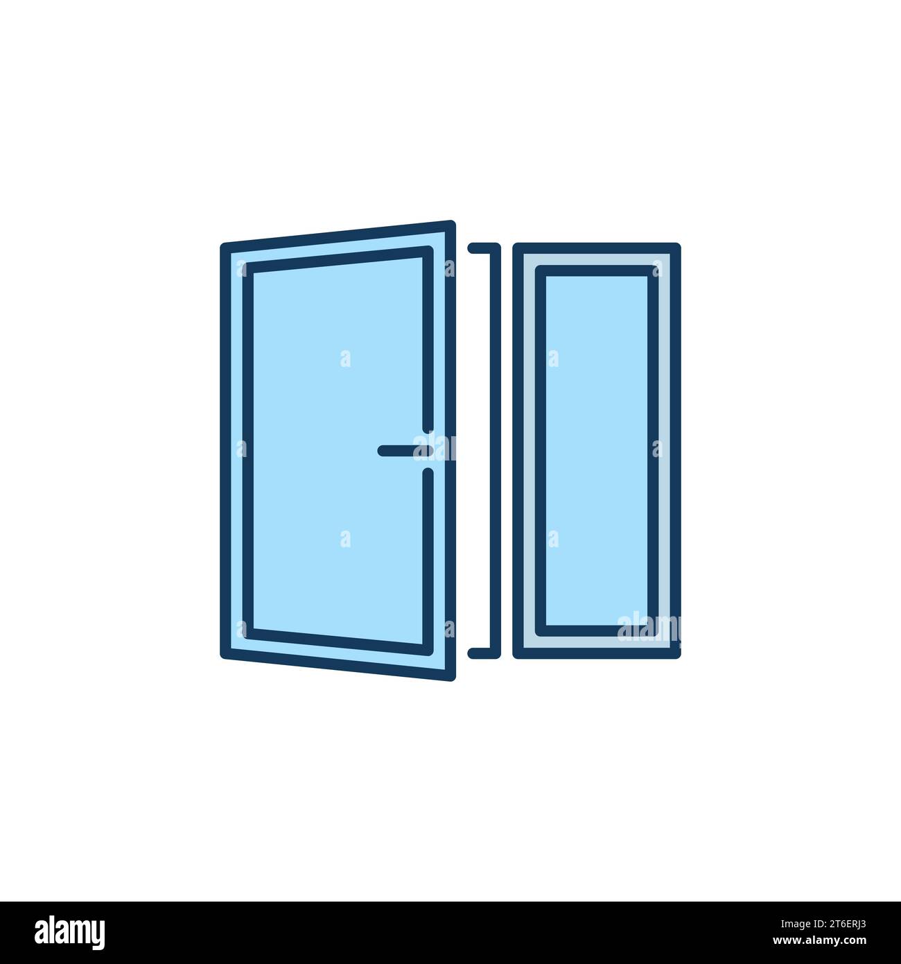 Window vector concept blue simple icon or design element Stock Vector ...