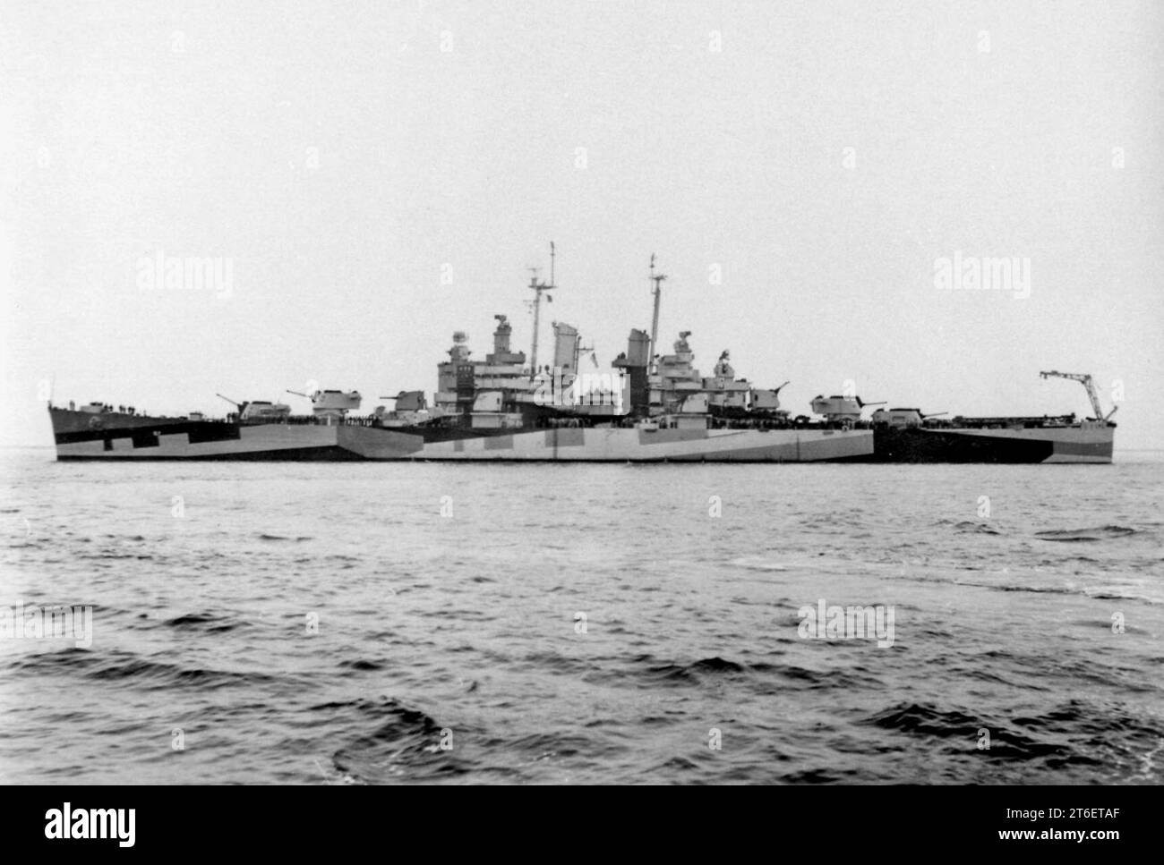 USS Montpelier (CL-57) off the Mare Island Naval Shipyard on 18 October 1944 Stock Photo