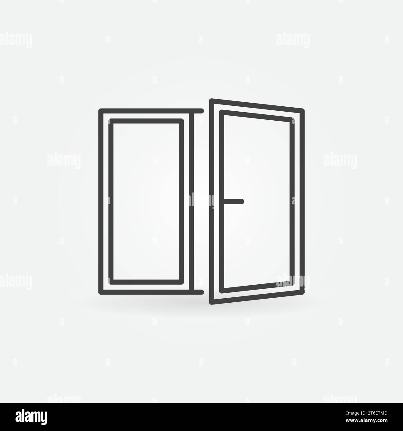Window linear vector concept icon or logo element Stock Vector