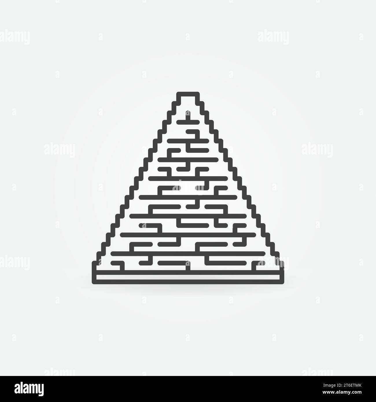Old Egypt Pyramid vector concept icon or symbol in thin line style ...