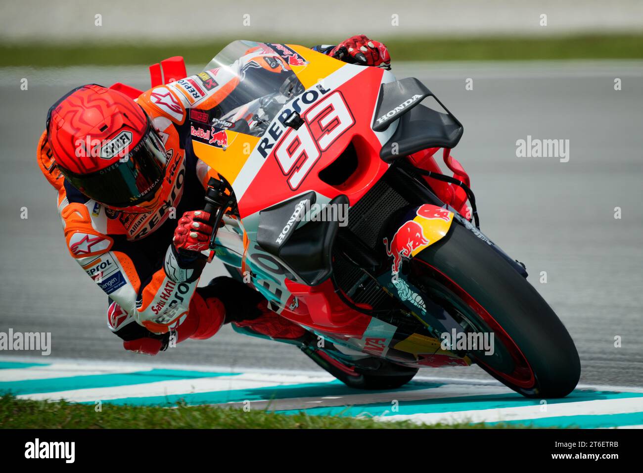Repsol Honda's Spanish rider Marc Marquez takes a corner during the ...