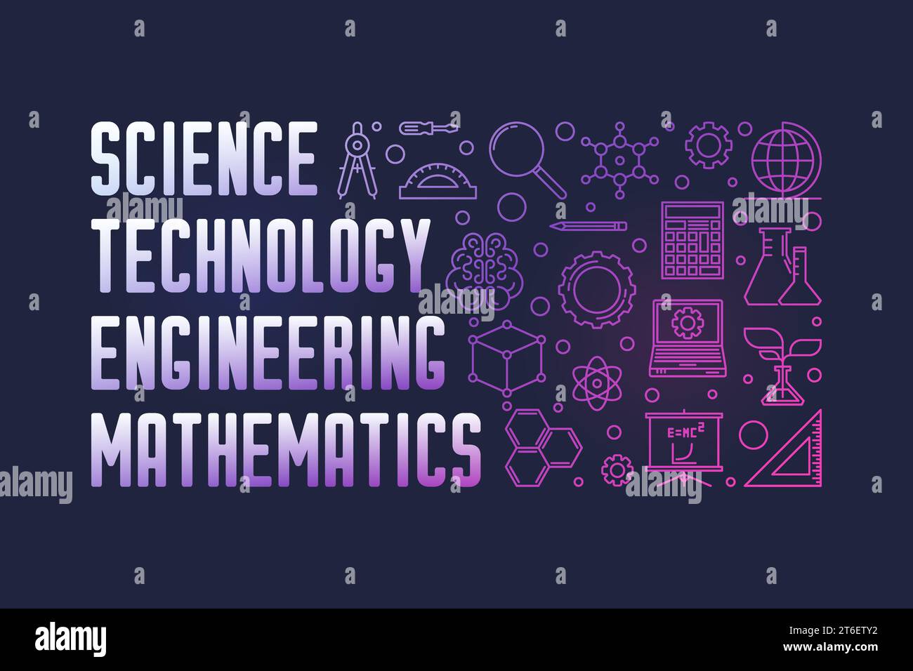 Science, Technology, Engineering and Mathematics STEM vector concept ...
