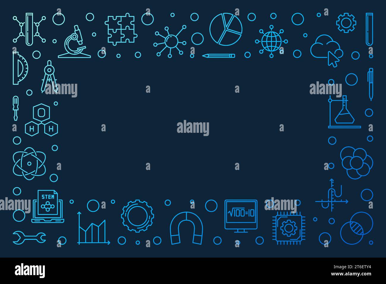 STEM fields - science, technology, engineering and mathematics vector ...