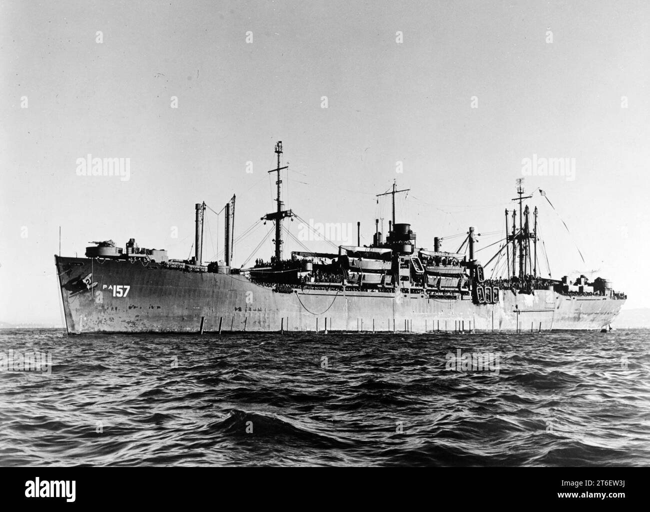 USS Napa (APA157), circa in 1945 Stock Photo Alamy