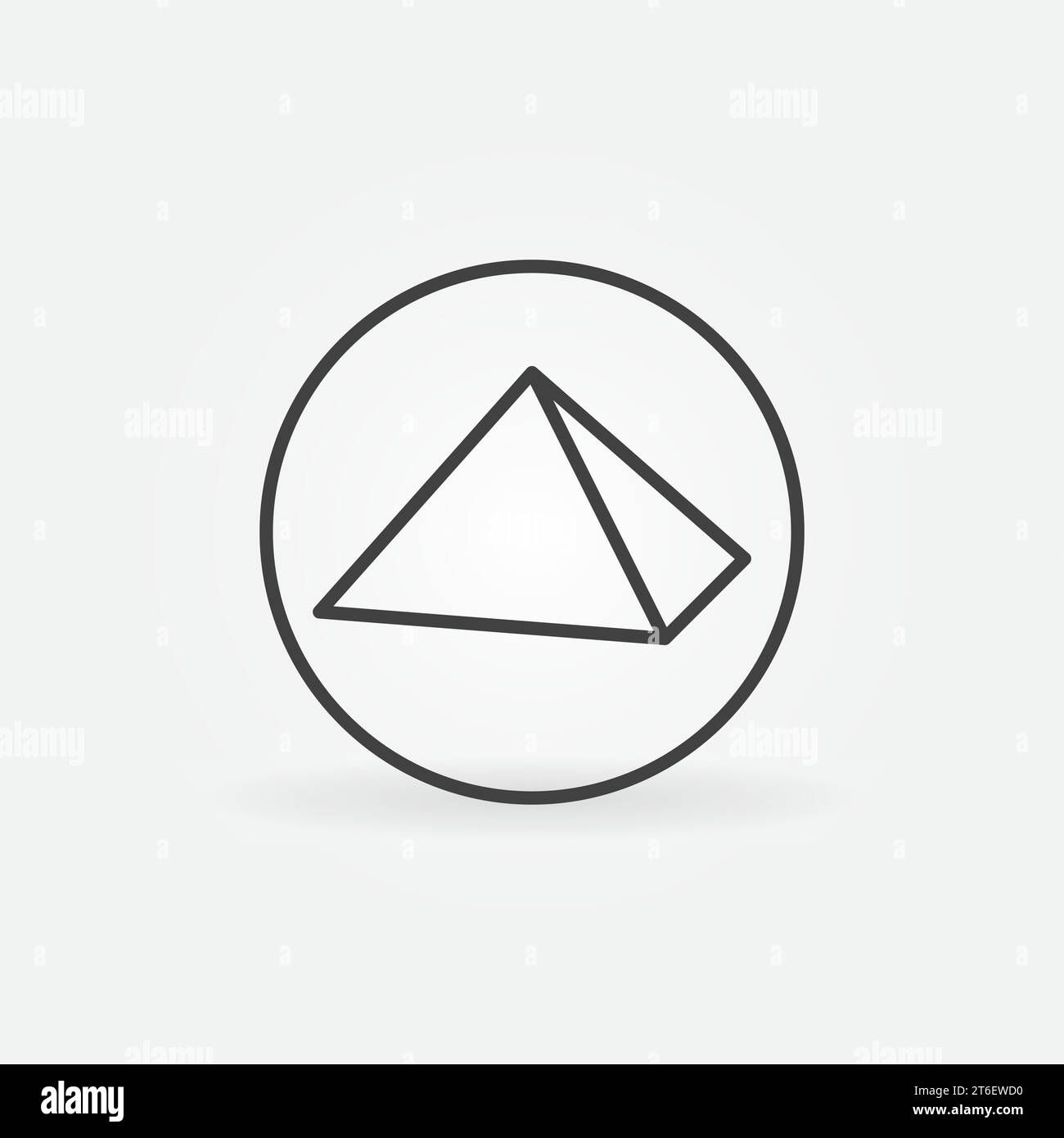 Egyptian Pyramid in Circle vector Egypt History concept thin line round ...