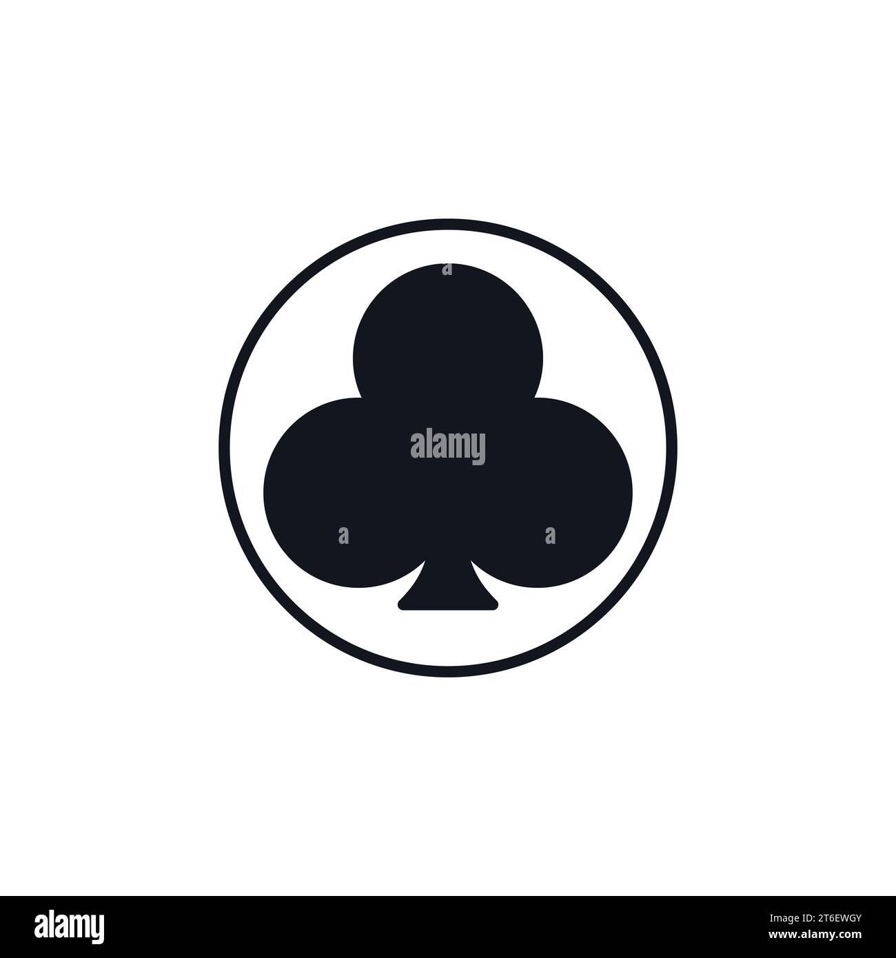 Circle with Clubs Suit vector concept solid icon or design element Stock Vector Image & Art Alamy