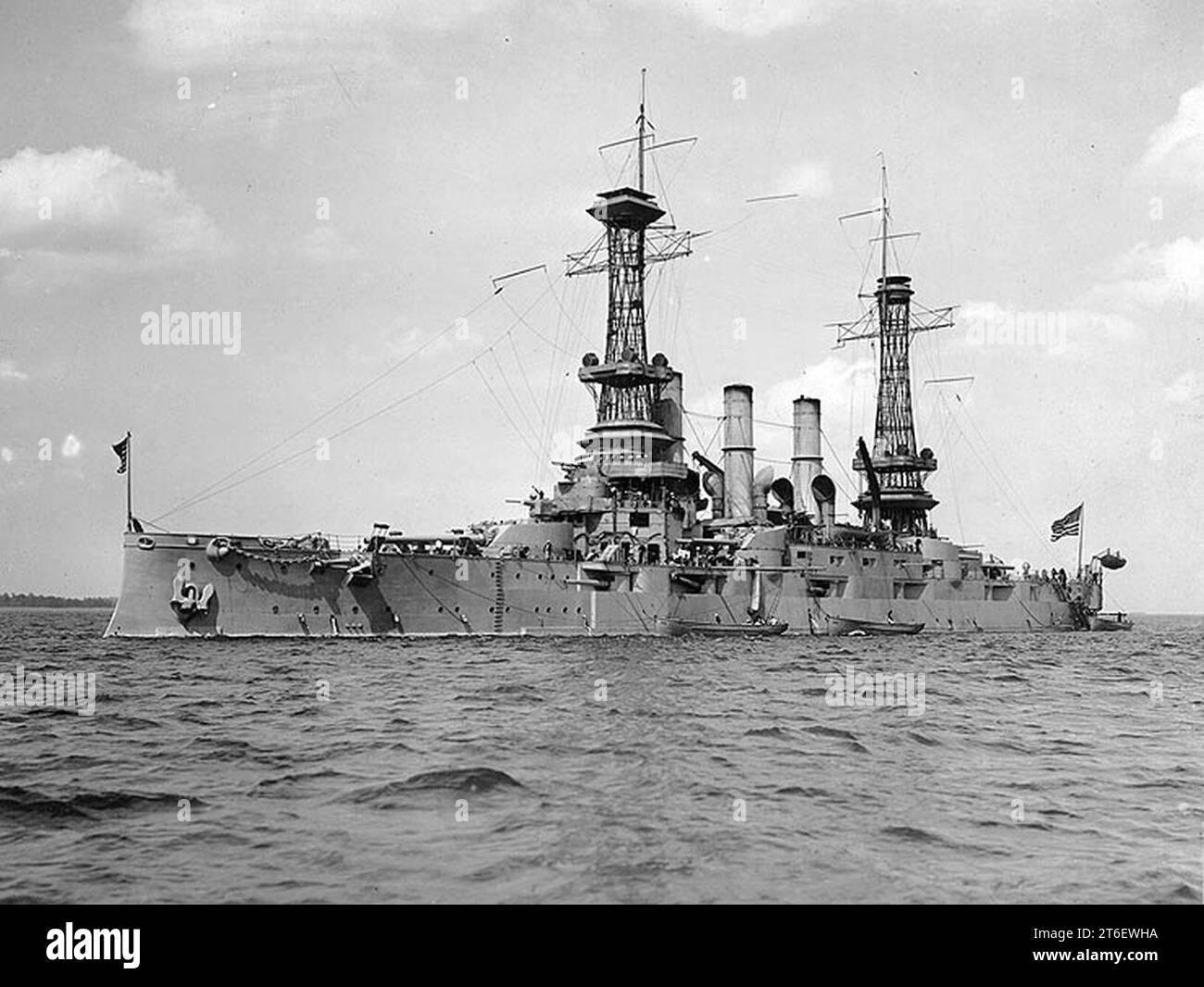 USS New Hampshire BB-25 Stock Photo - Alamy