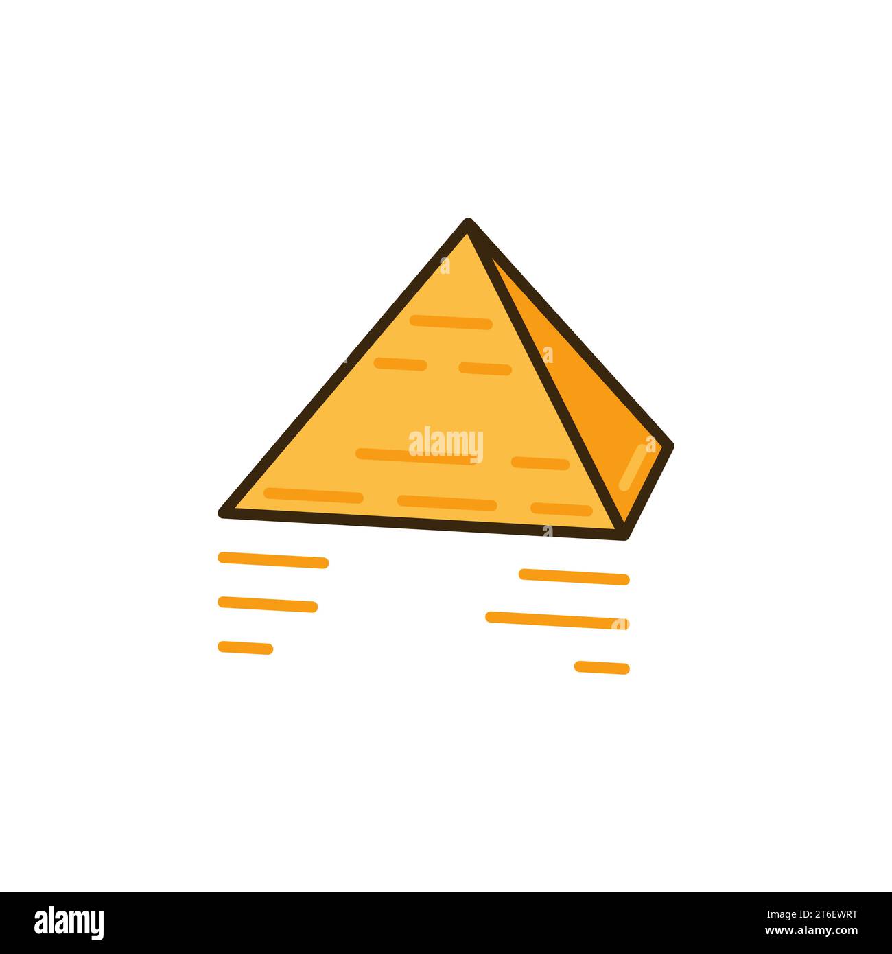 Vector Giza Pyramid concept yellow creative icon or logo element Stock ...
