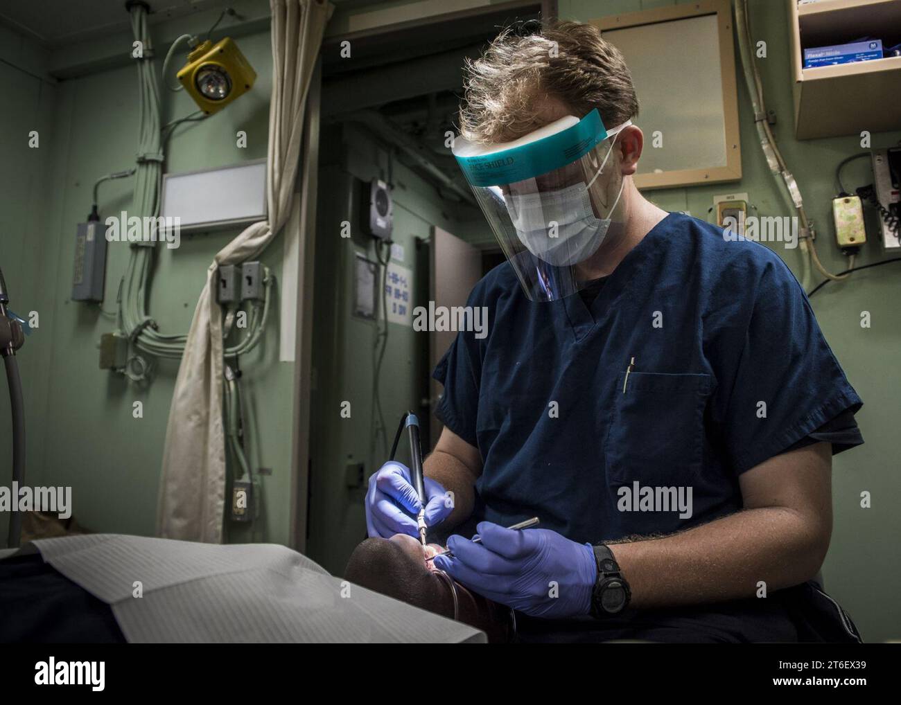 USS New Orleans Dental Cleaning (26893225940) Stock Photo