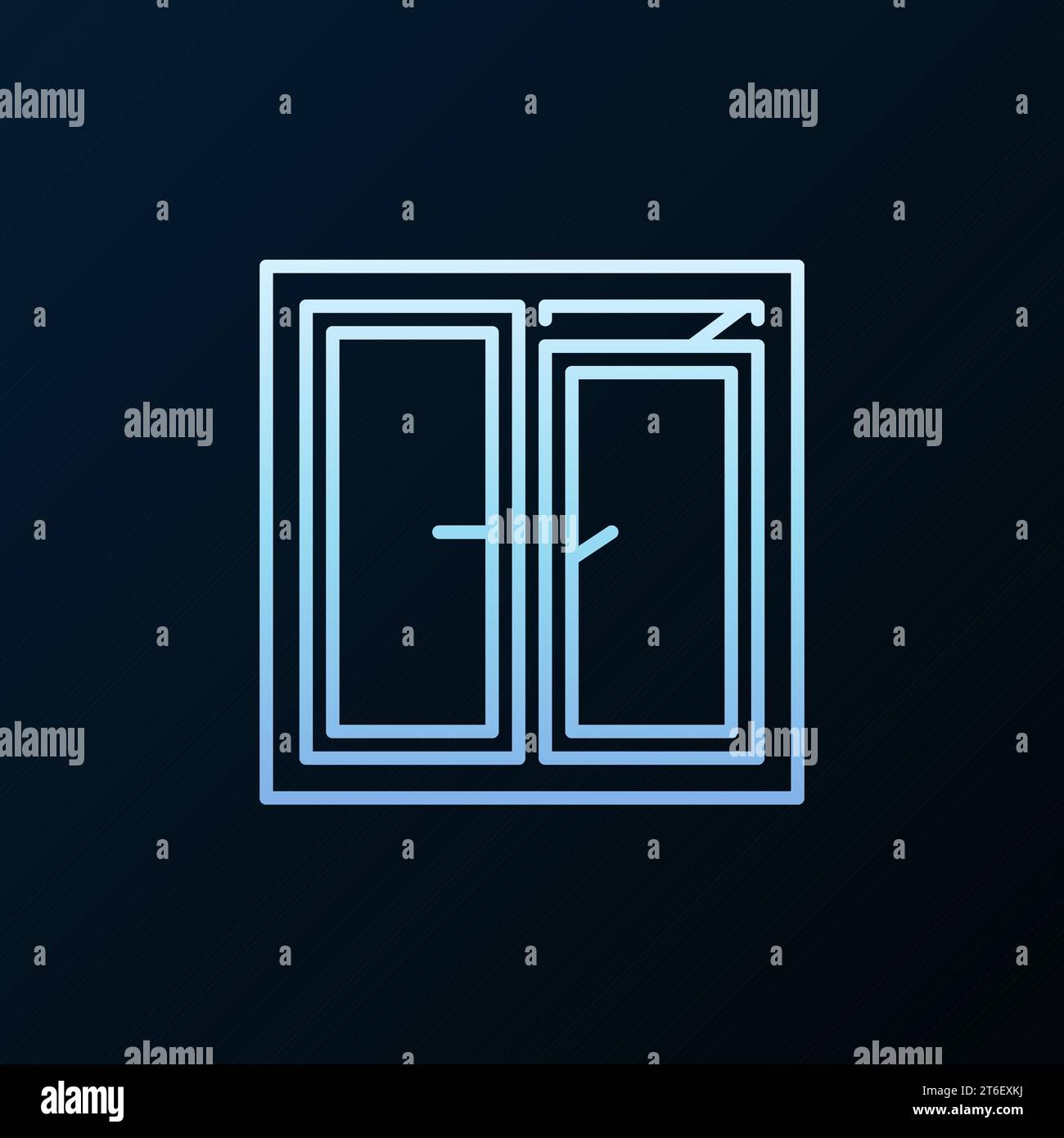 Vector Window for Ventilation line concept colorful icon or logo ...