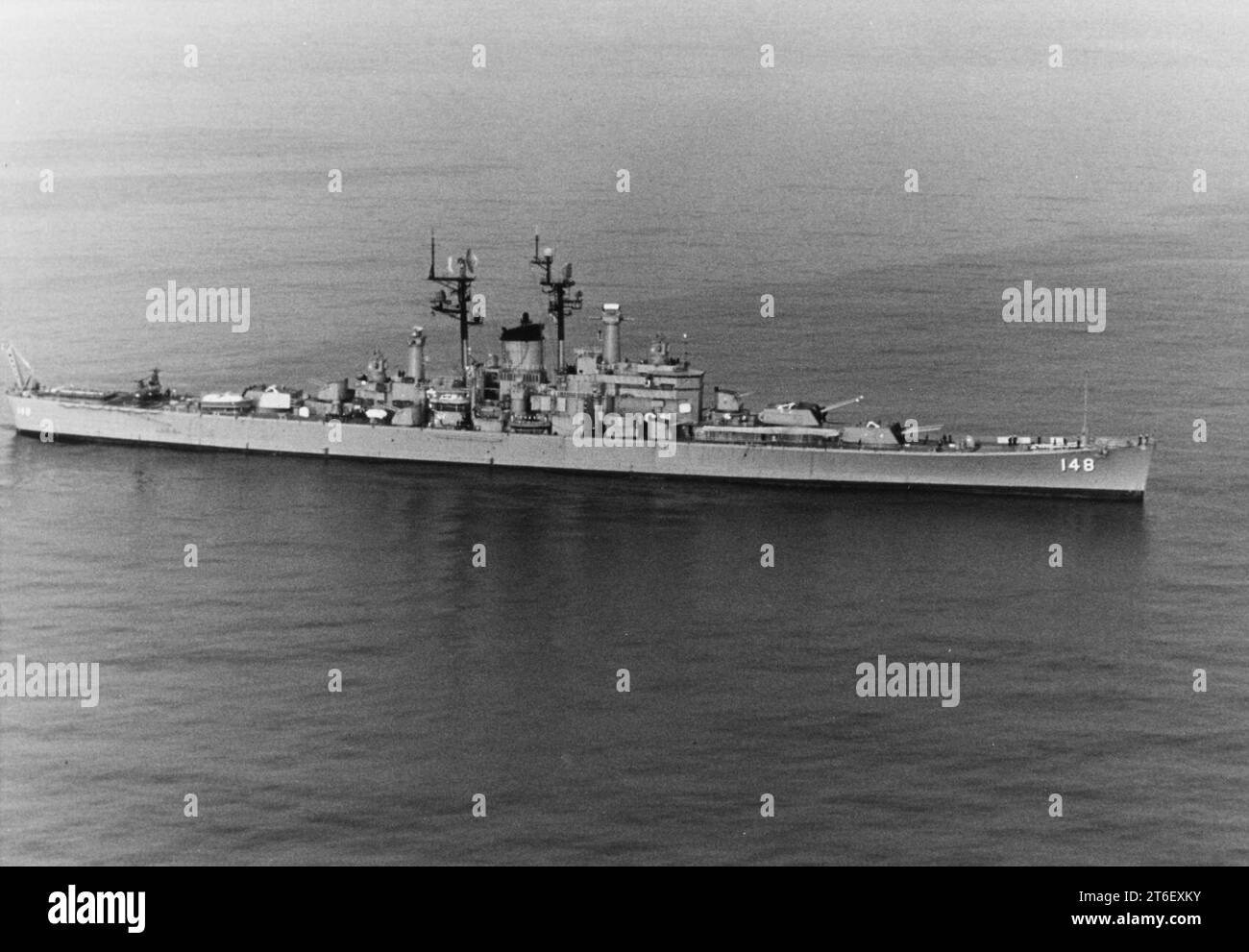 USS Newport News (CA-148) at sea on 30 October 1974 (K-105947 Stock ...