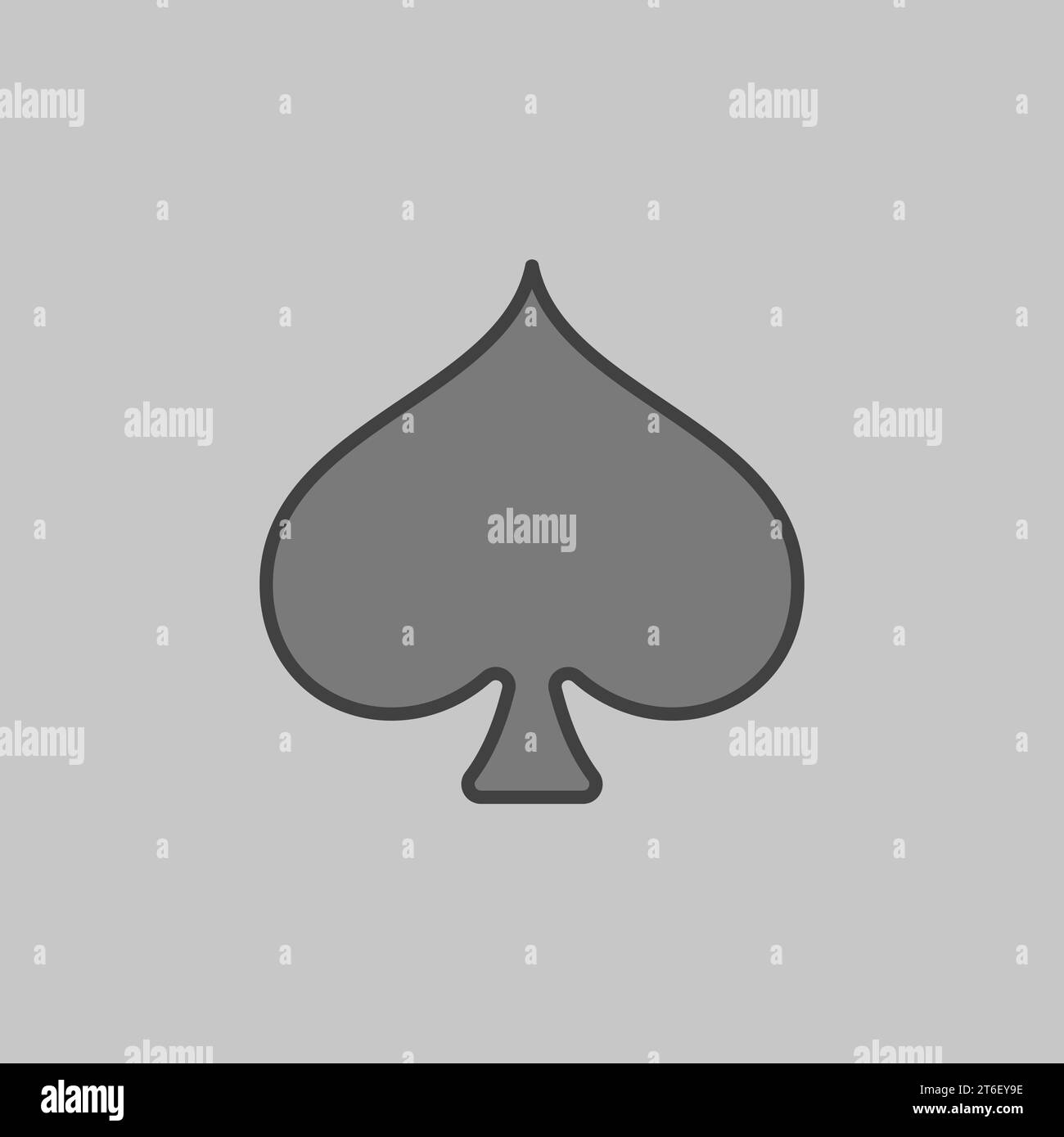 Spades Card Suit vector concept colored minimal icon or design element