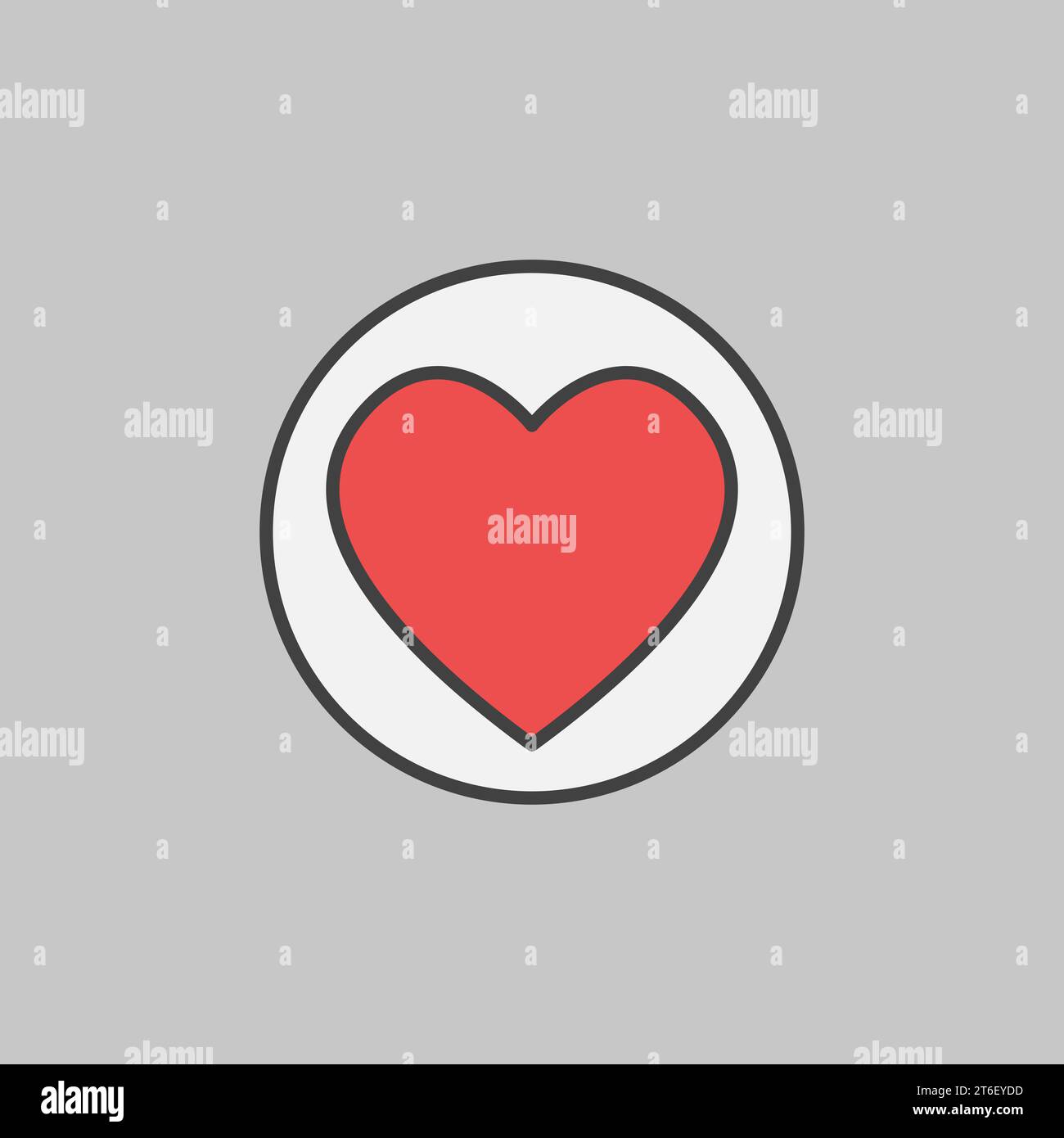 Hearts Suit vector concept round colored icon or symbol Stock Vector