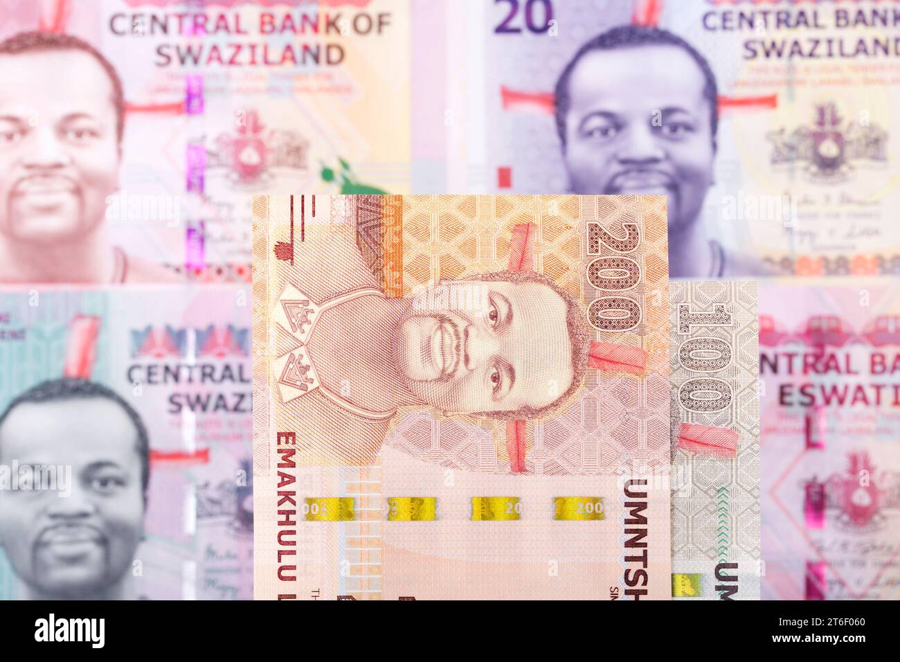 Swazi money -  lilangeni a business background Stock Photo