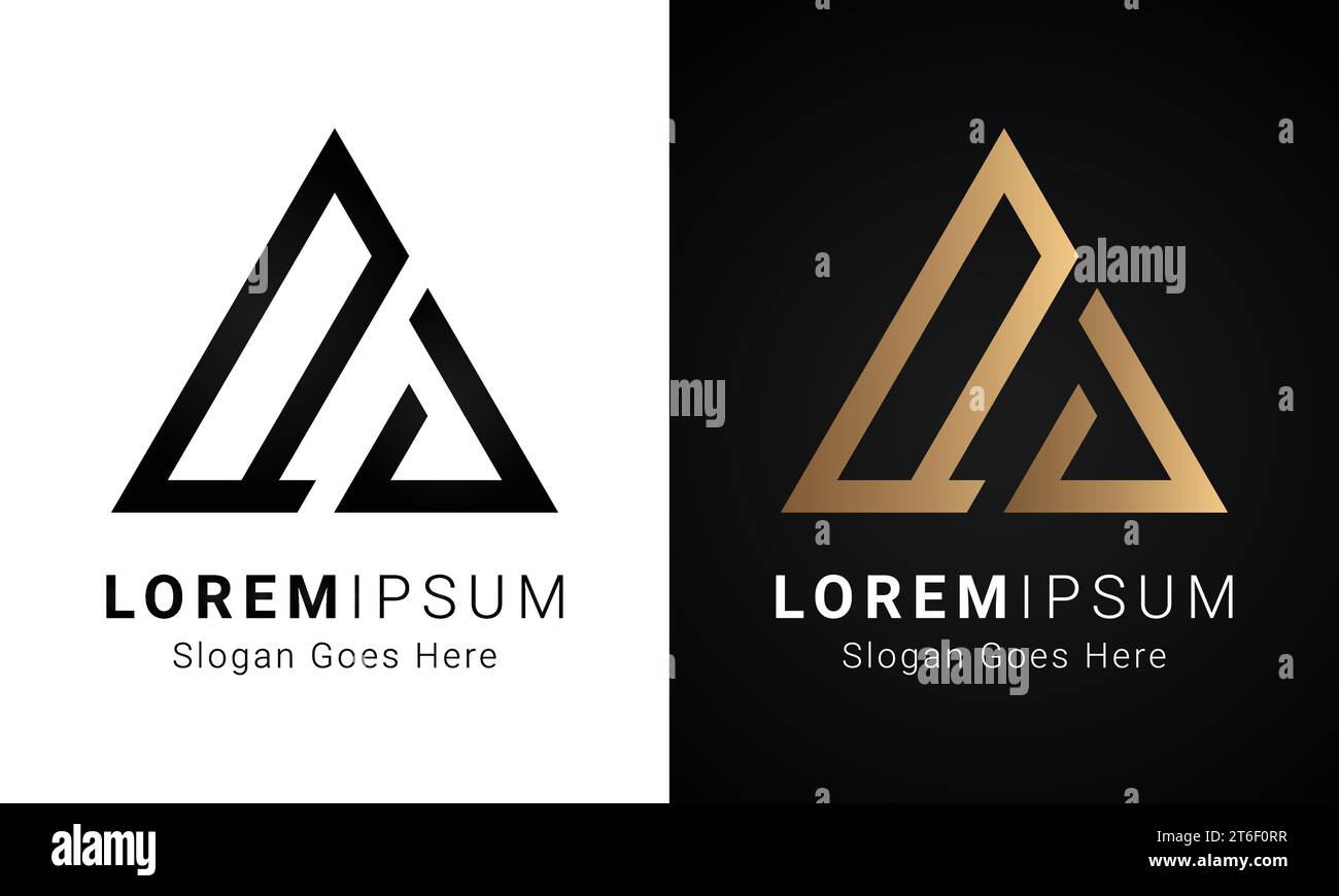 Luxury Initial CQ or QC Monogram Text Letter Logo Design Stock Vector