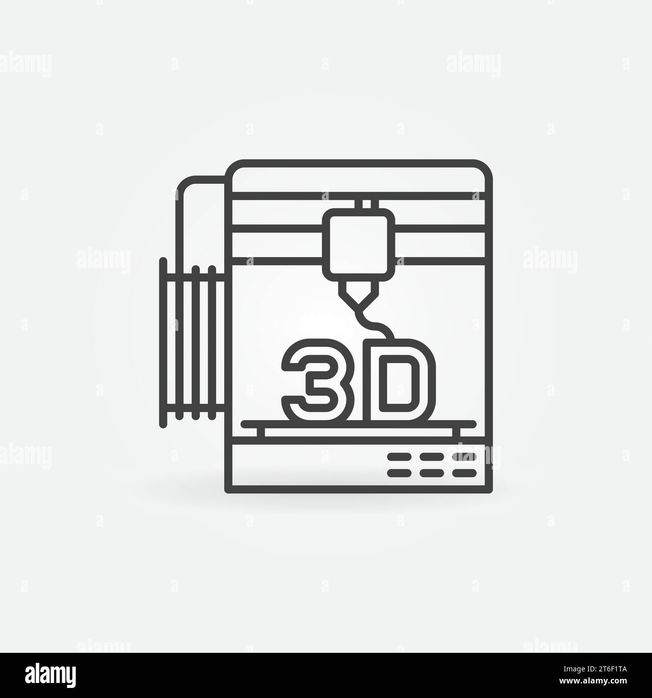 Modern 3D printer vector concept icon or sign in outline style Stock ...