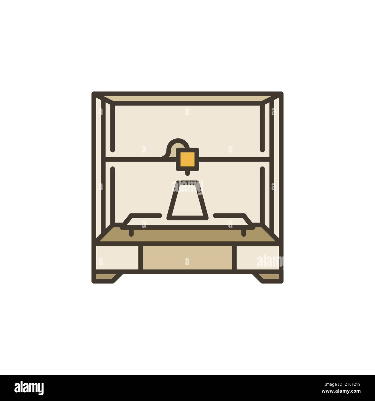 3D-Printer vector Additive Manufacturing concept colored icon or design ...