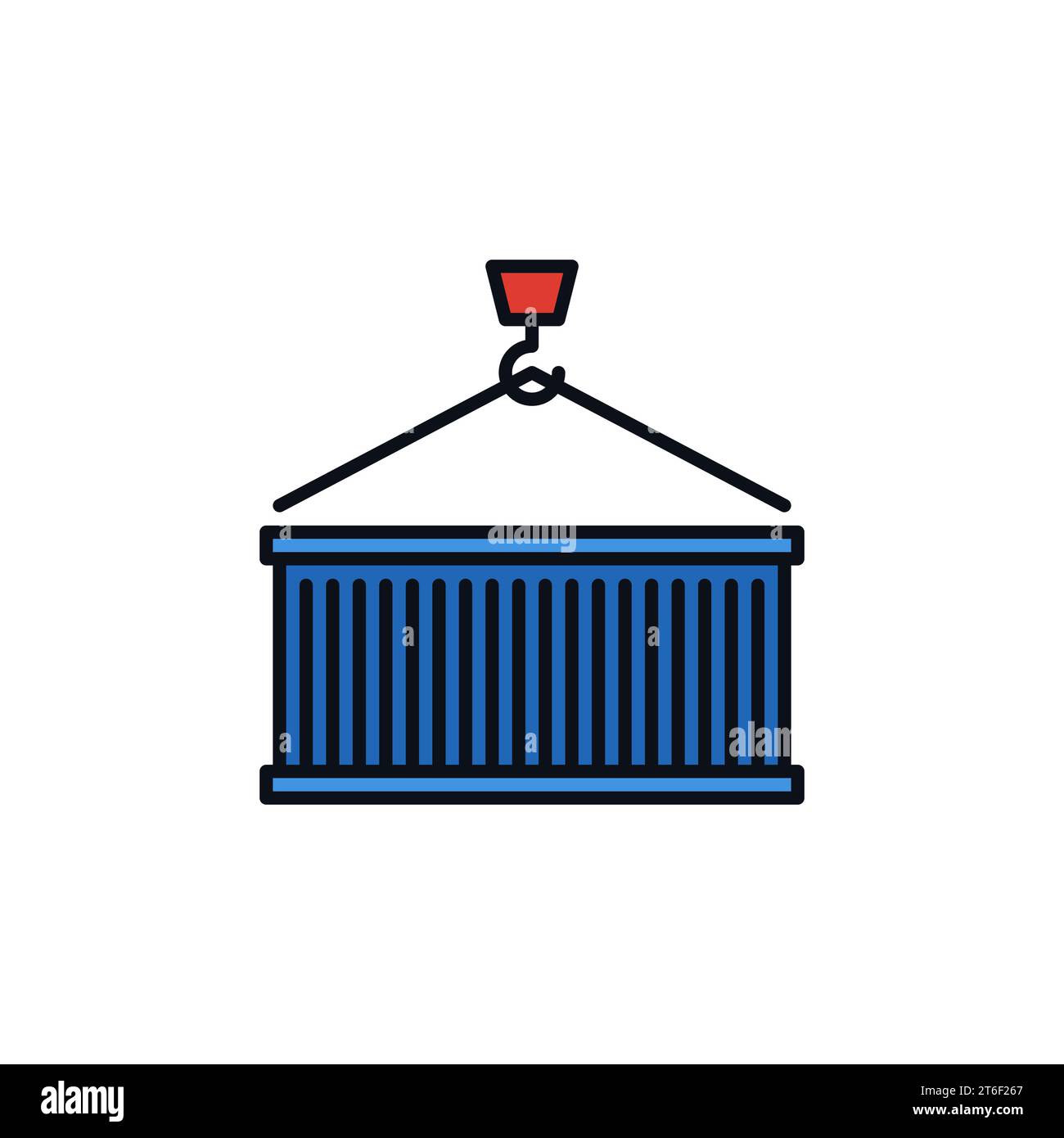 Blue Shipping Container vector Delivery concept modern icon or design ...