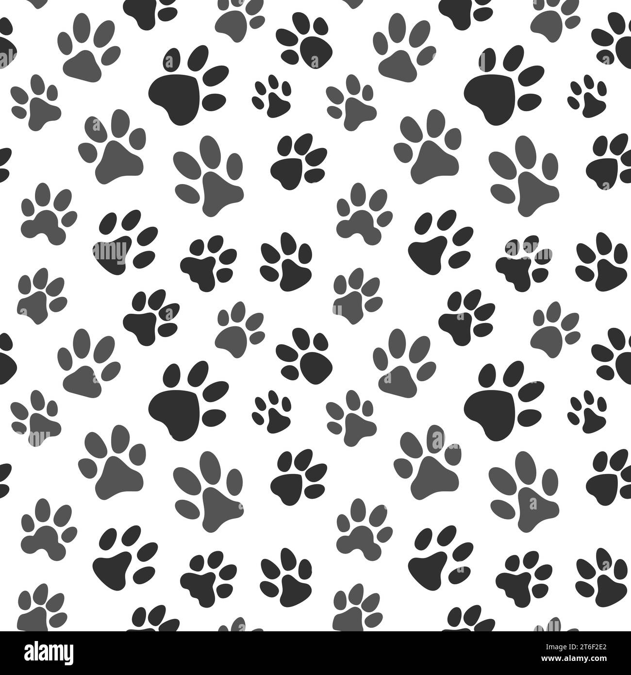 Animal Tracks vector creative pattern. Paw Footprints concept seamless background Stock Vector