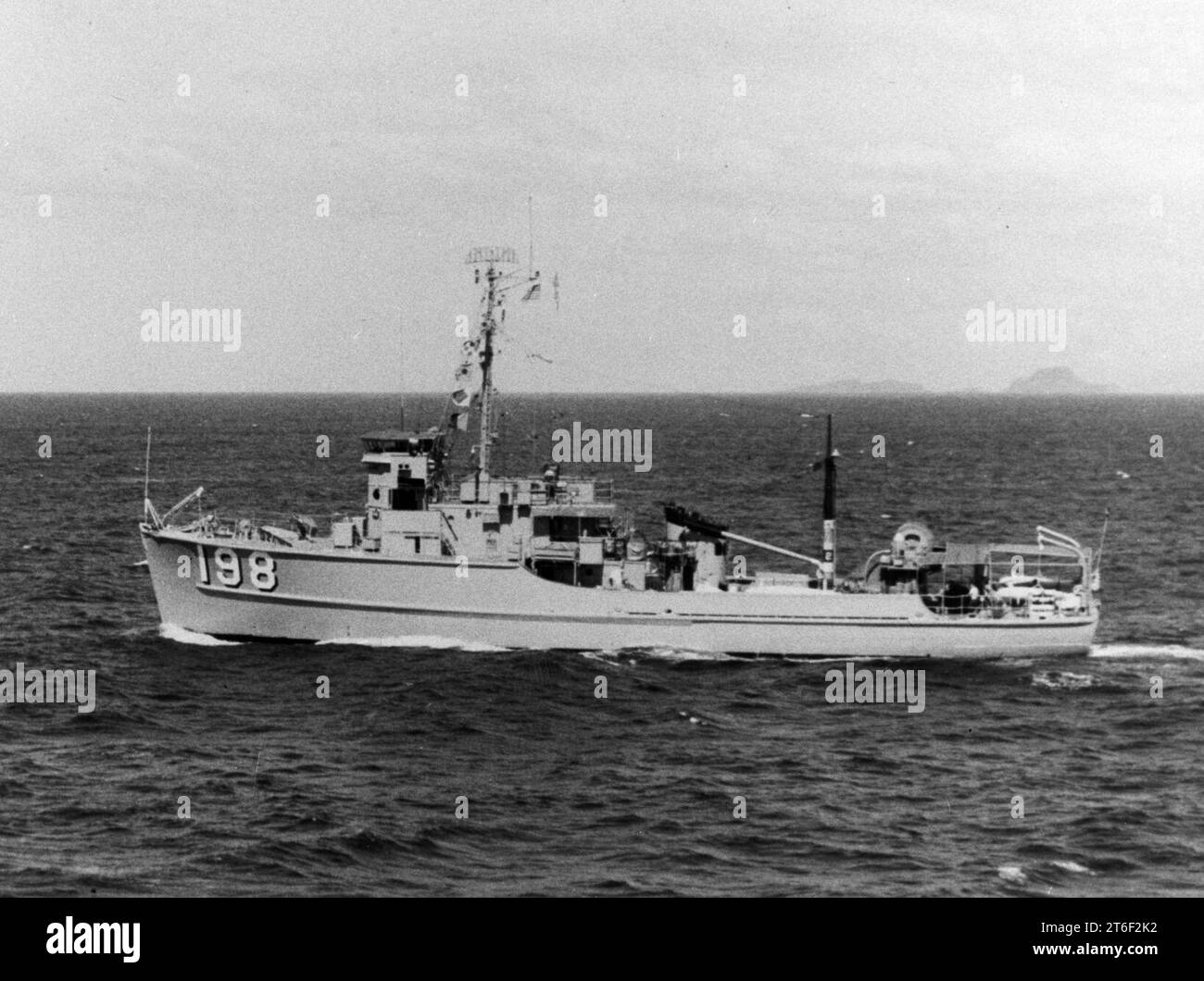 USS Peacock (MSC-198) underway, circa in 1969 Stock Photo